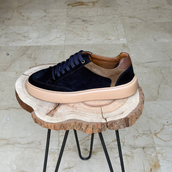 BASKET EN CUIR  L’ALLURE 709 BLEU