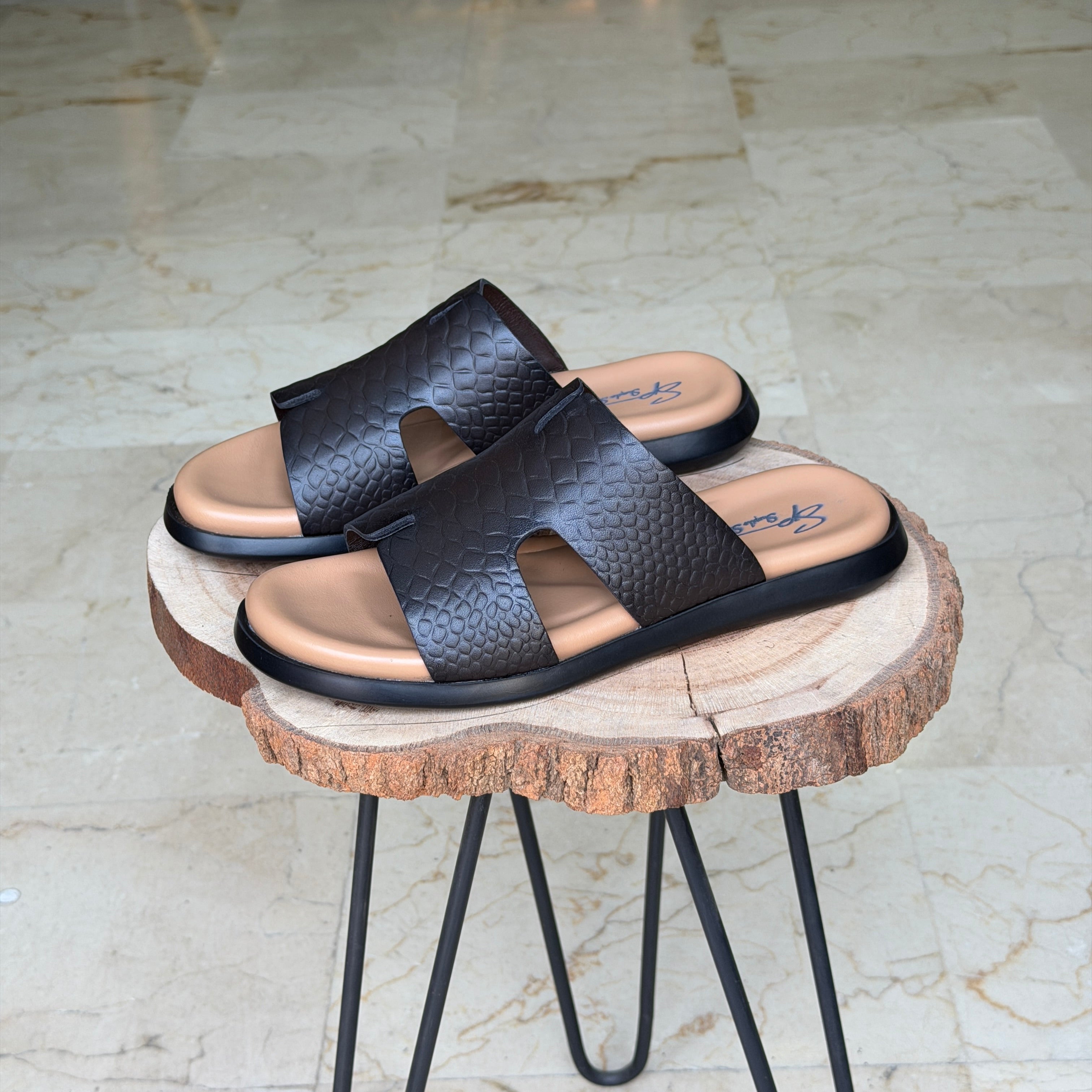 Sendale En Cuir Signateur 01  MARRON 1012 CROCO