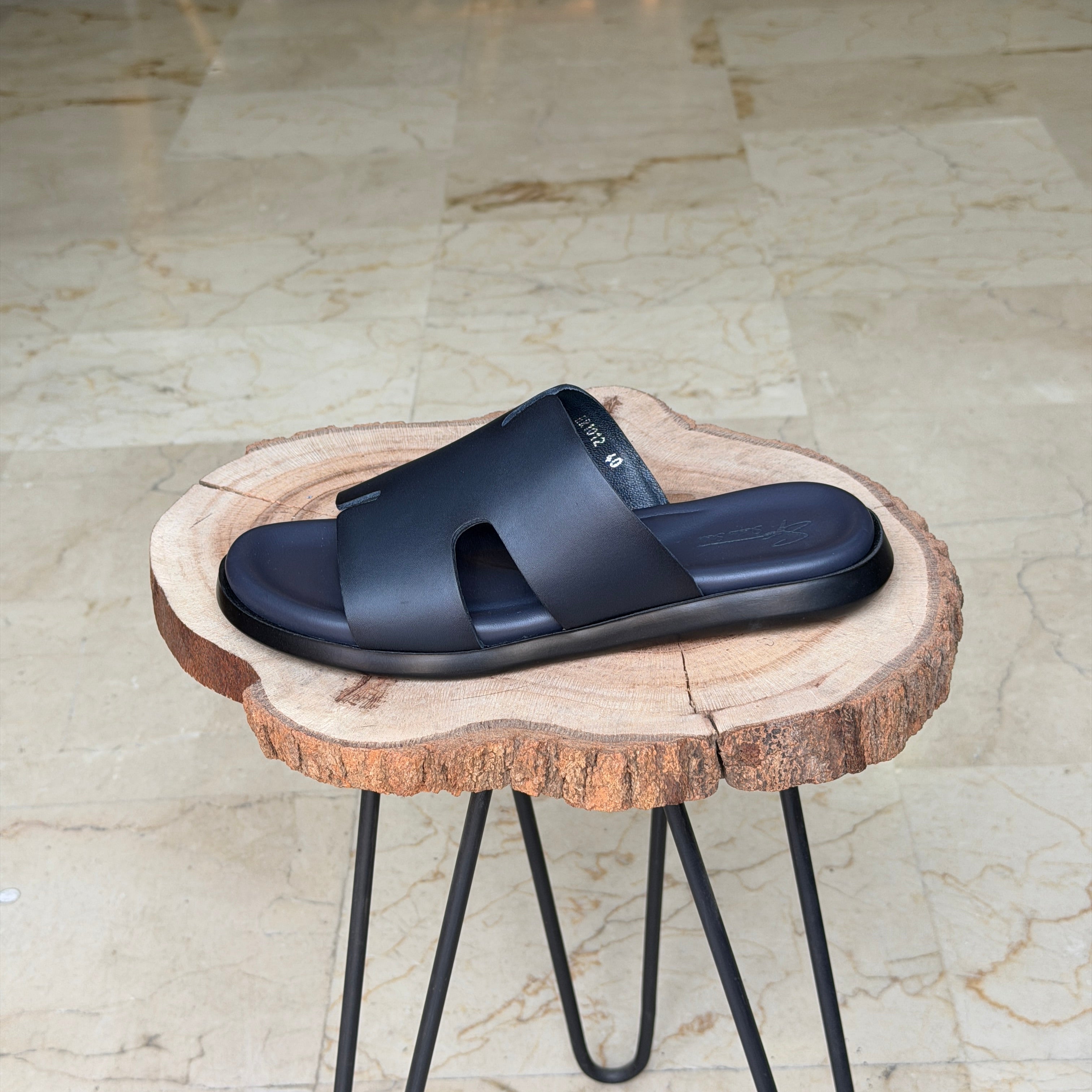 Sendale En Cuir Signateur 01  BLEU 1012