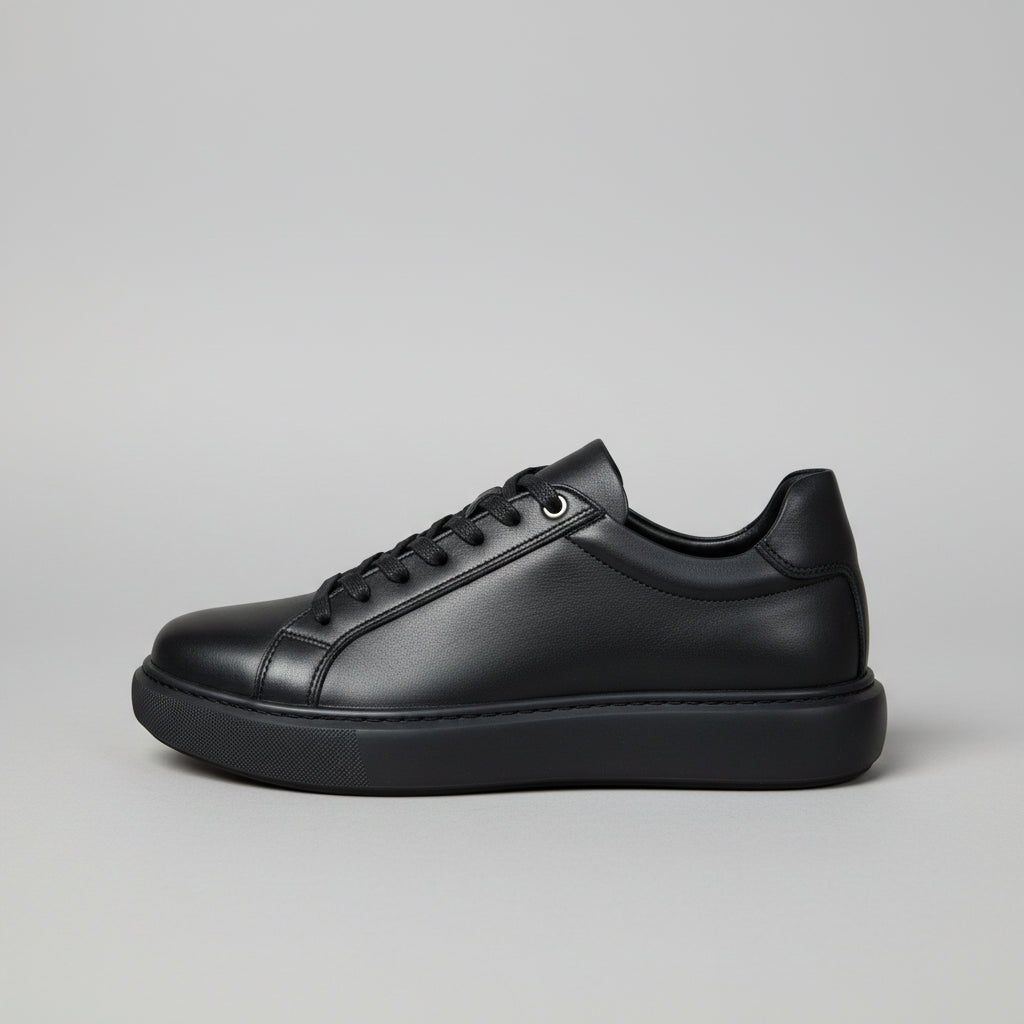 basket en cuir moudel rm528 noir - Shopilo Shoes