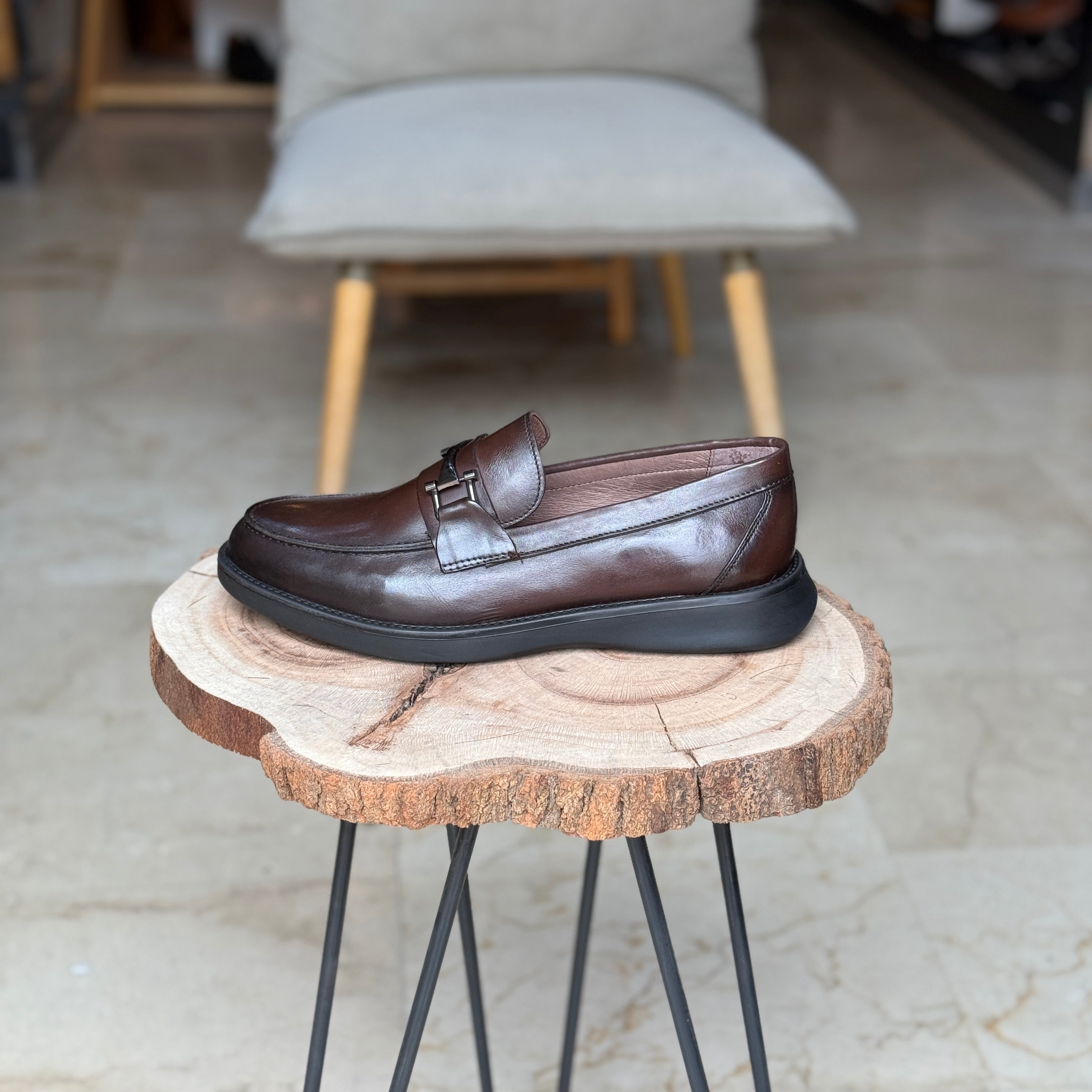 CHAUSSURES EN CUIR VÈRITABLES ELLEGANO 444 MARRON