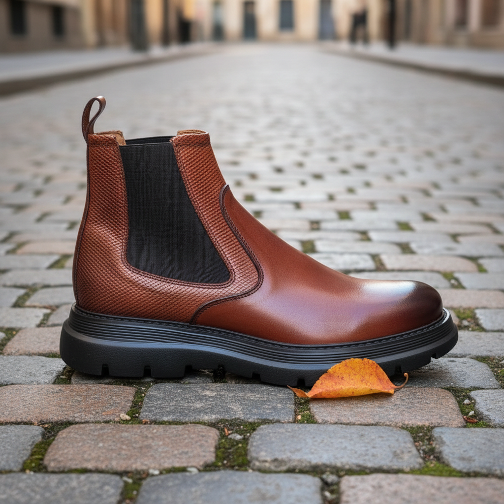 Bottine En Cuir 1978 Taba cfc - Shopilo Shoes