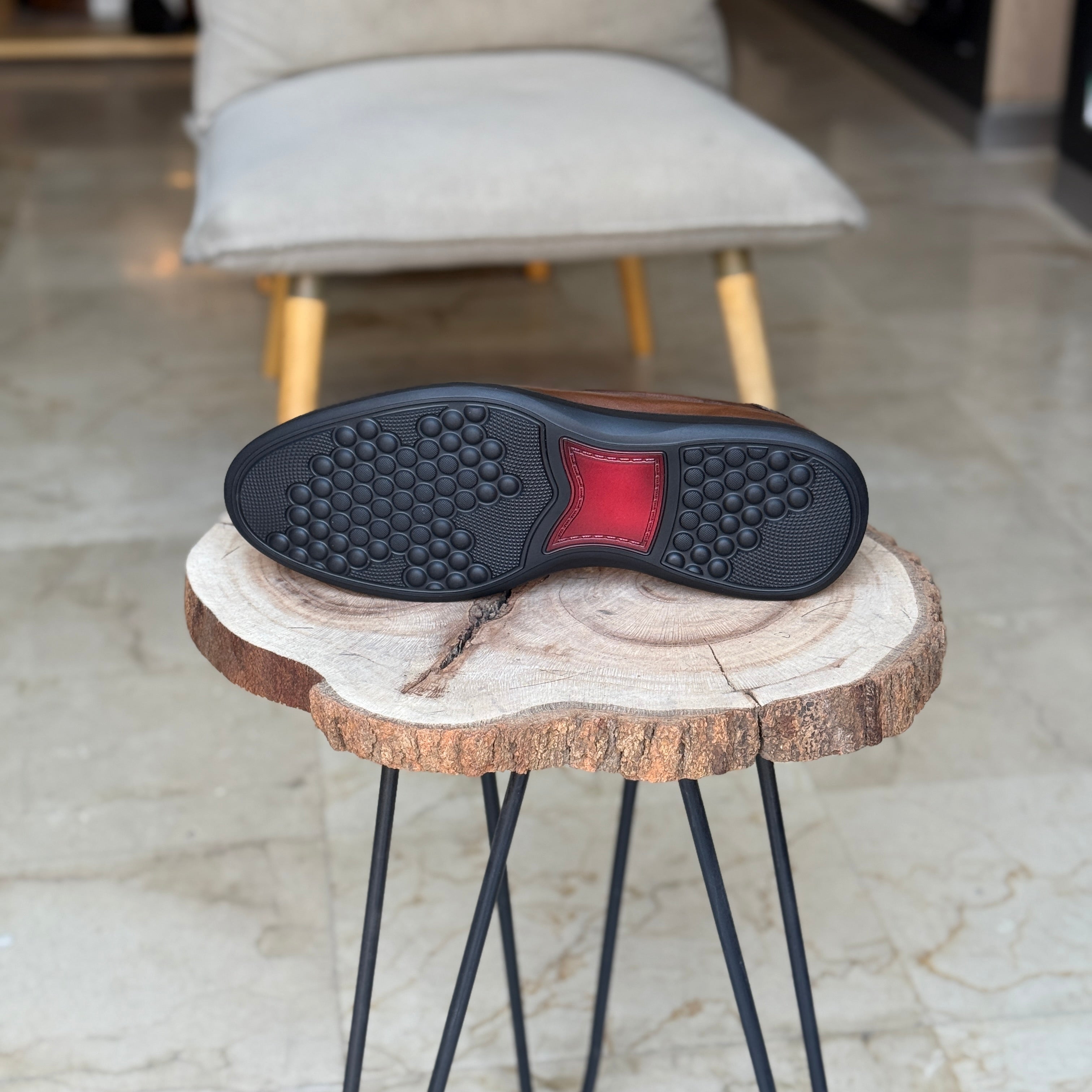 CHAUSSURES EN CUIR VÈRITABLES ELLEGANO 445 TABA