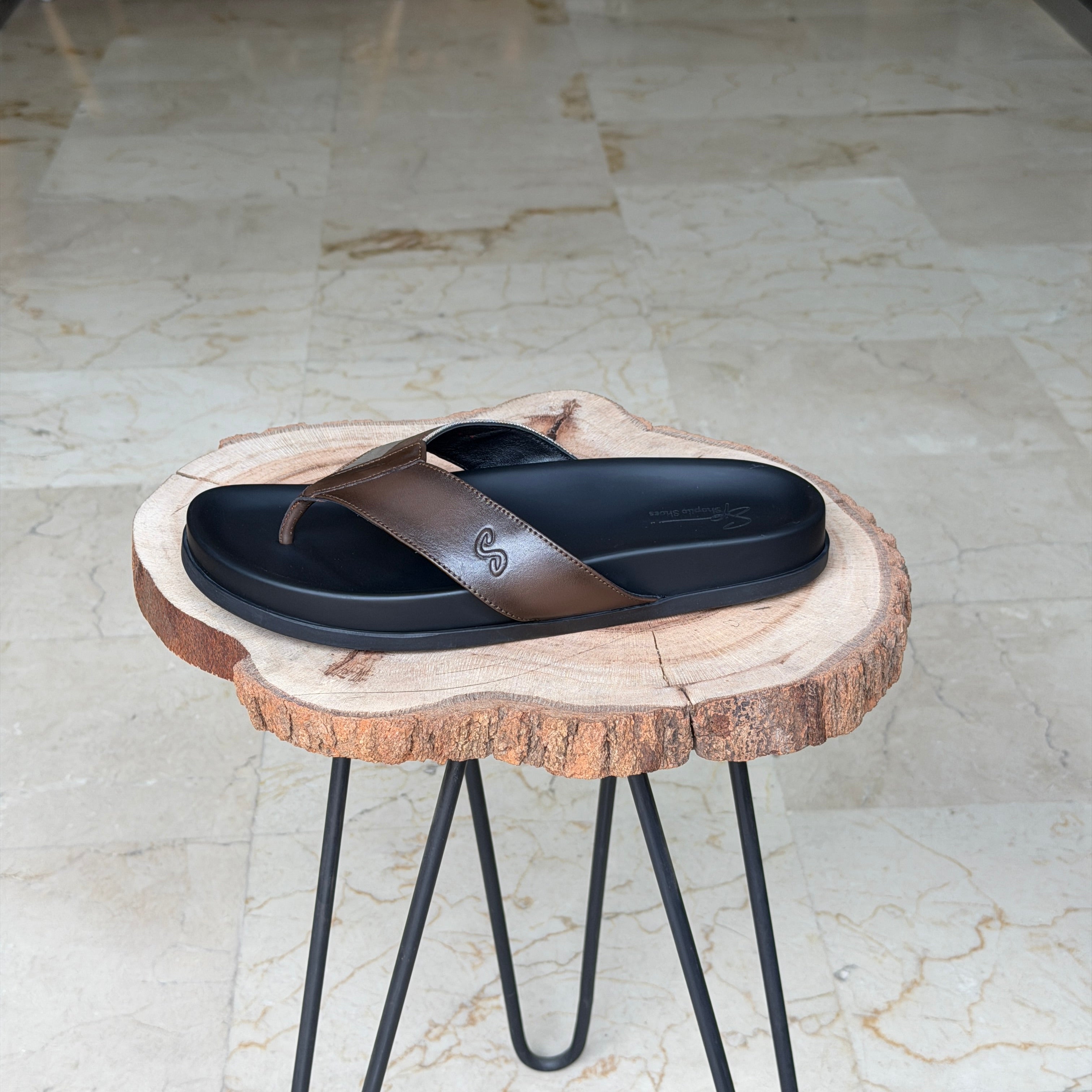SANDALE EN CUIR Terra-Cuir 212 Taba - Shopilo Shoes