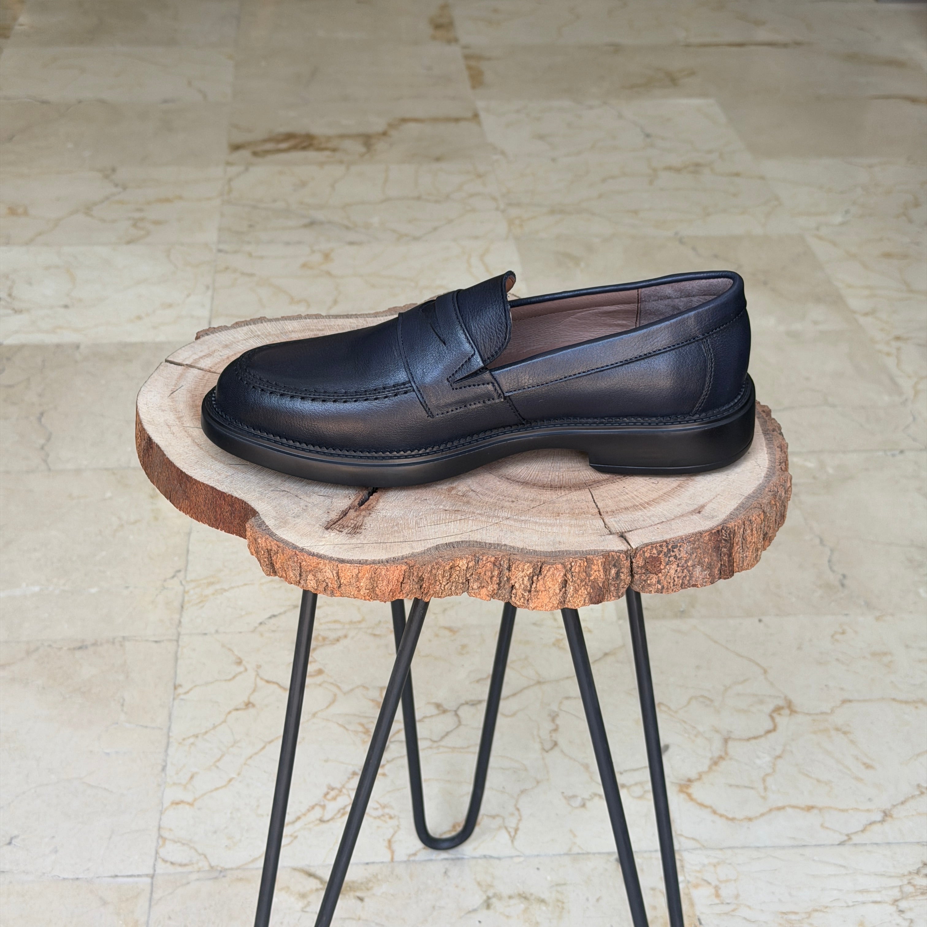 CHAUSSURES EN CUIR VÈRITABLES 017 bleu