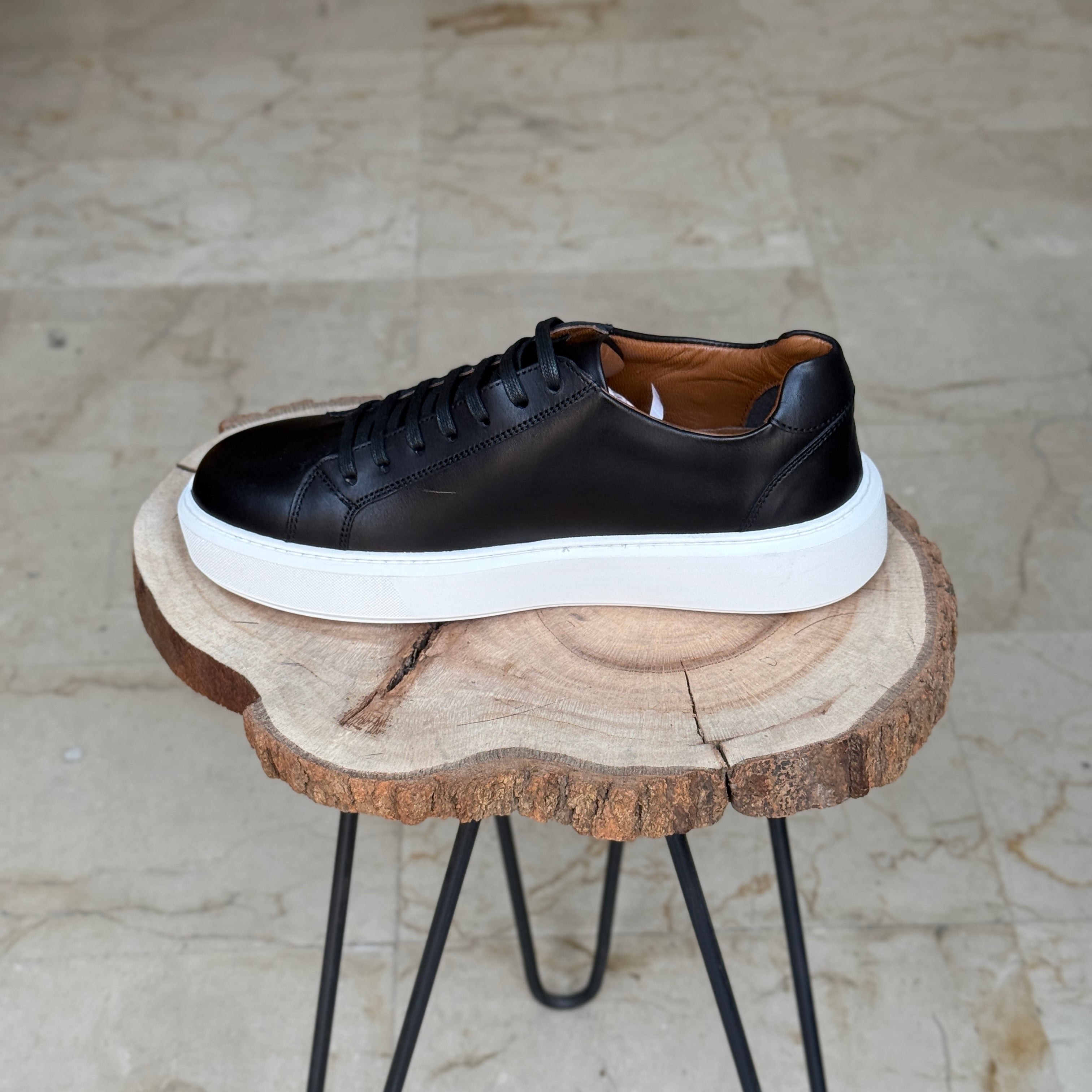 BASKET EN CUIR  L’ALLURE 708 NOIR-A
