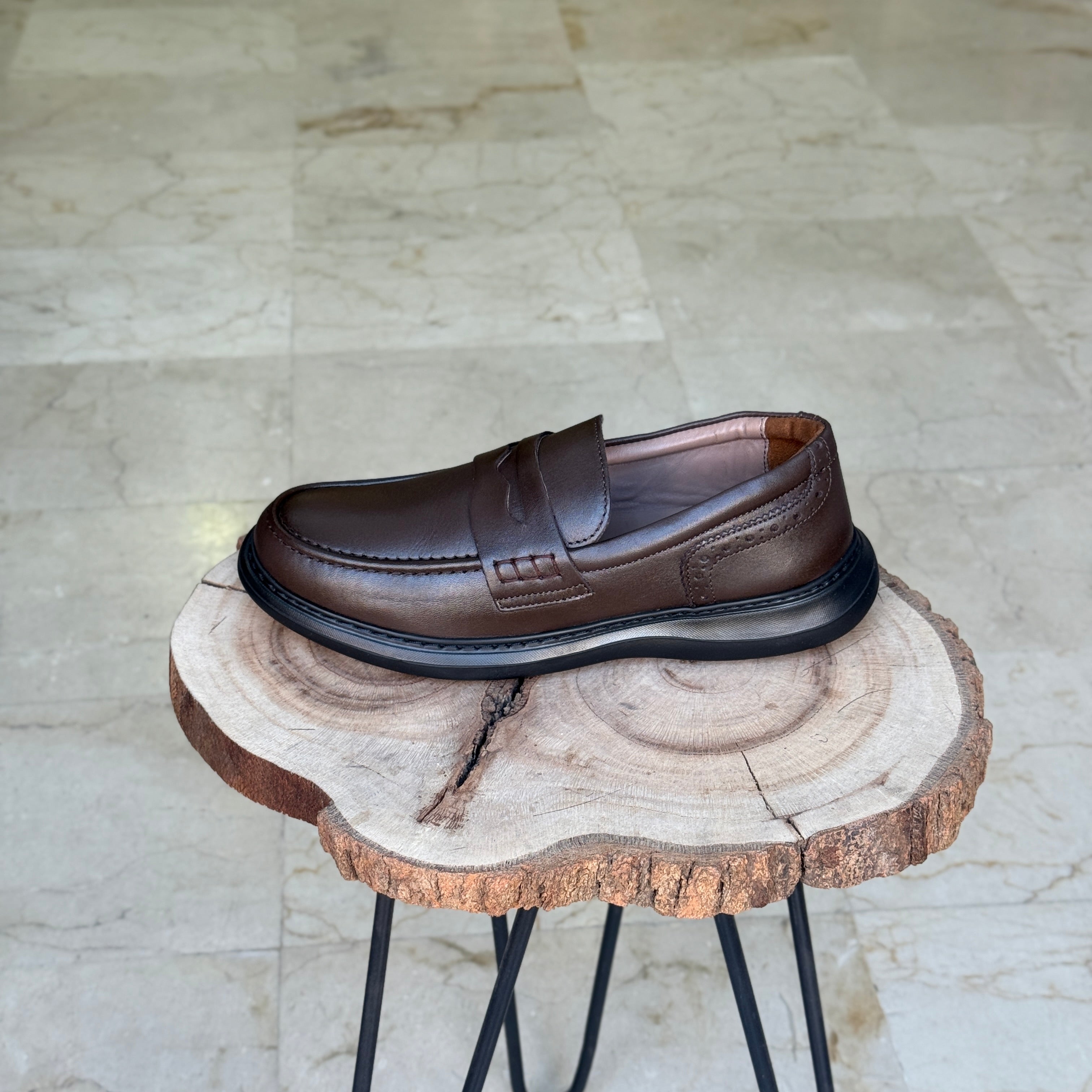 CHAUSSURE MEDICAL EN CUIR  126 MARRON