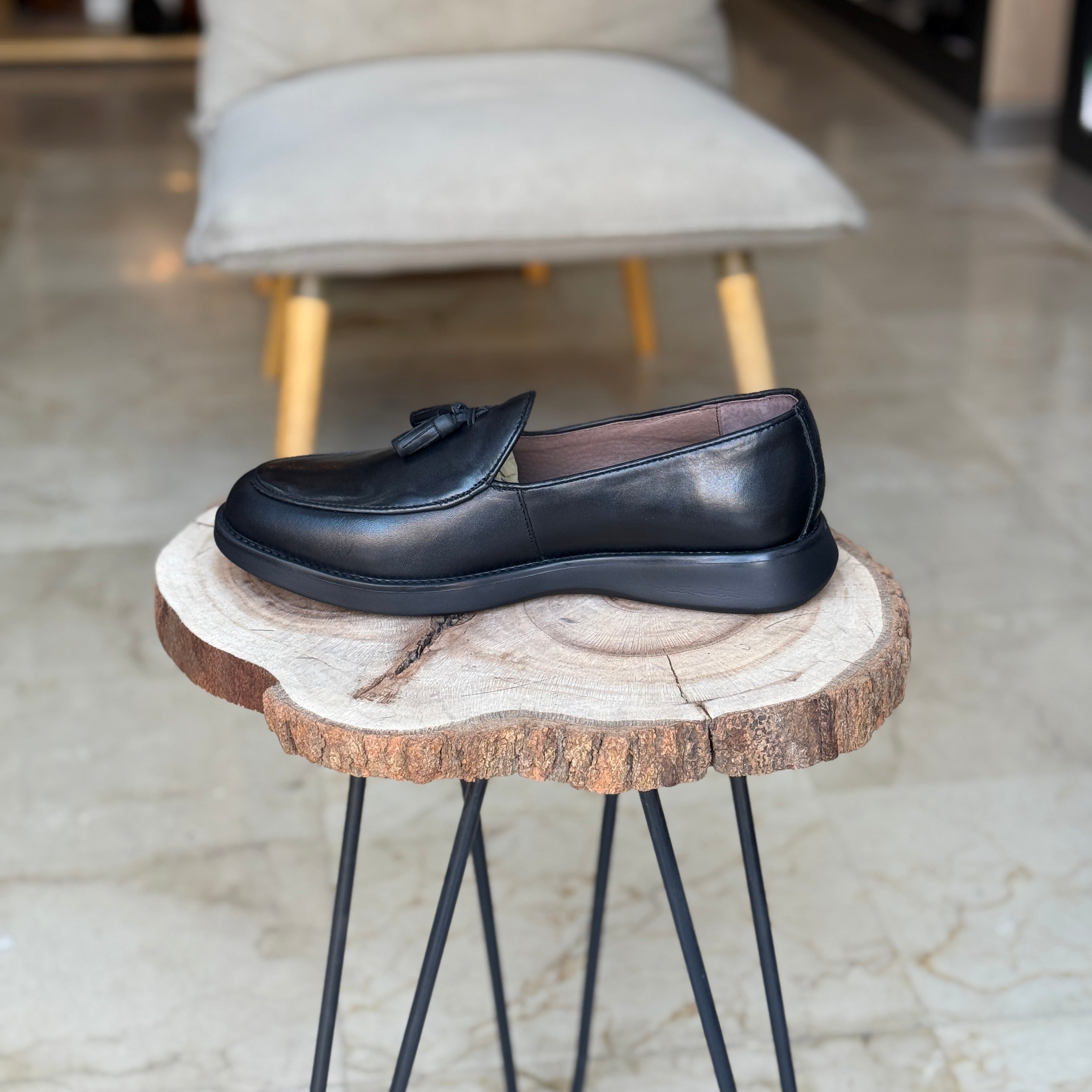 CHAUSSURES EN CUIR VÈRITABLES ELLEGANO 343 NOIR