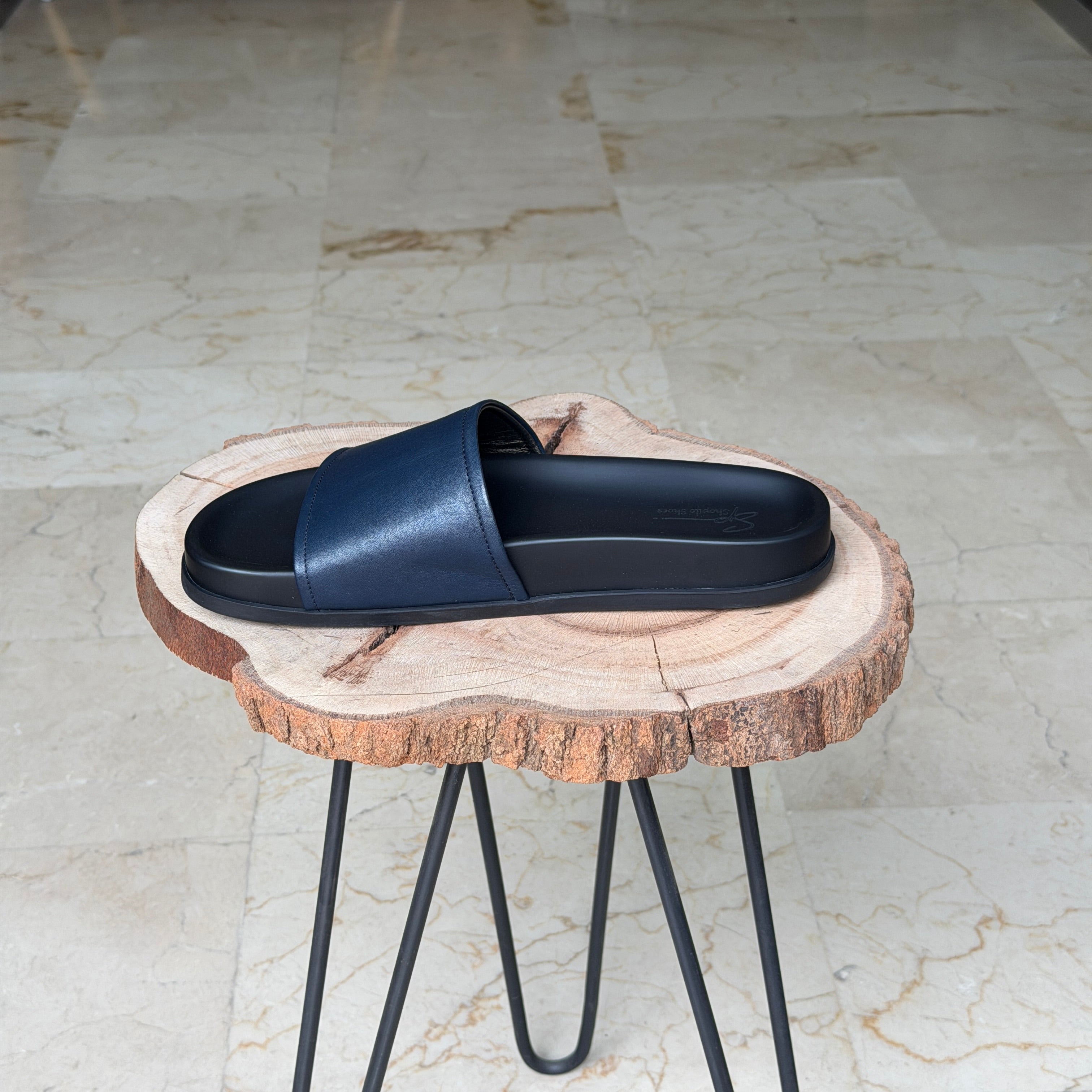SANDALE EN CUIR Terra-Cuir 218 Bleu