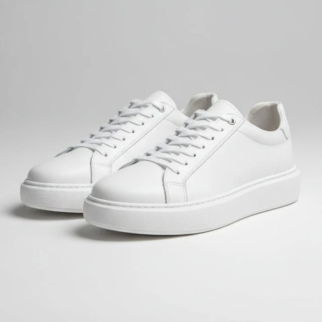 basket en cuir moudel rm528 blanc - Shopilo Shoes