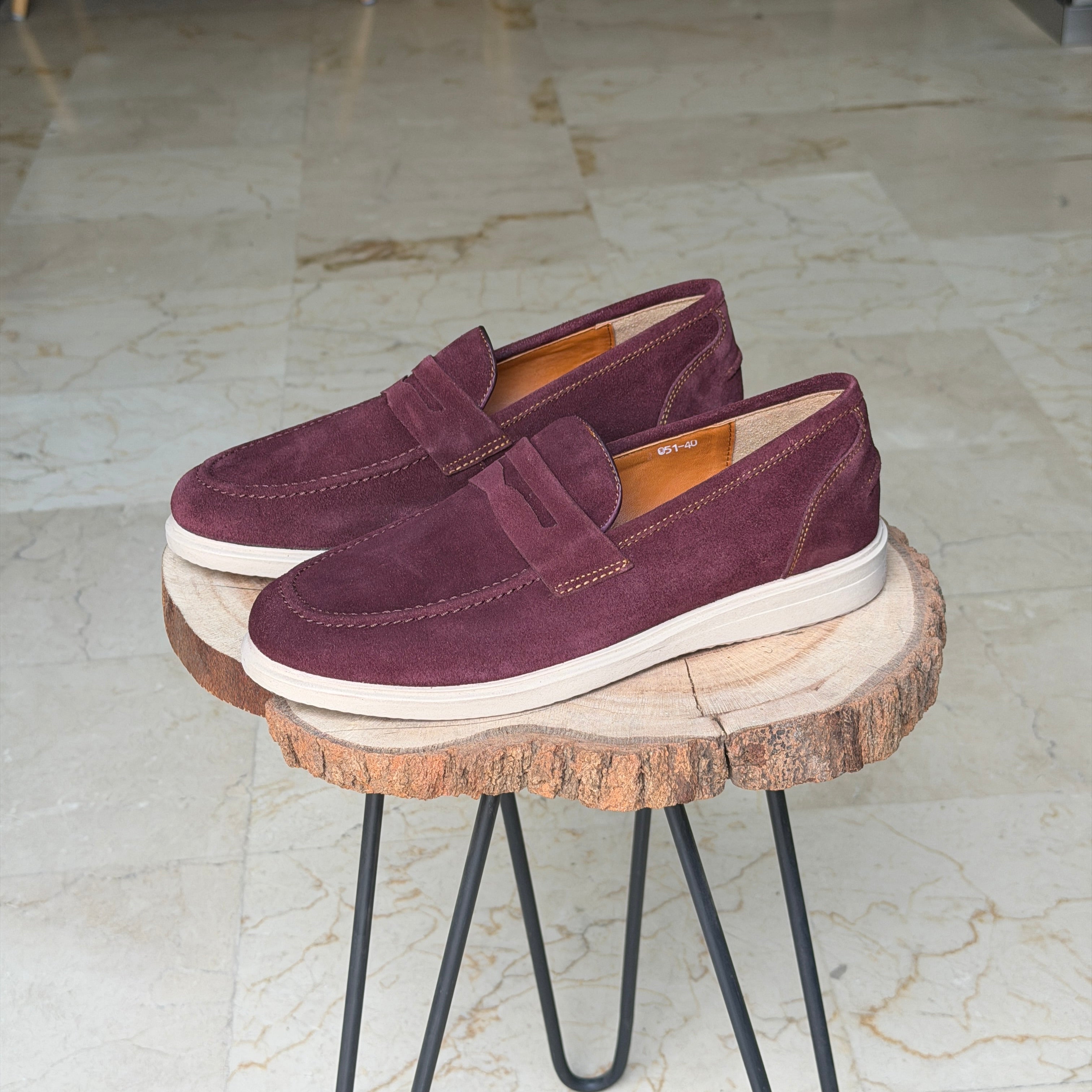 MOCASSIN EN DAIM BERLIN 051 GRONA - Shopilo Shoes