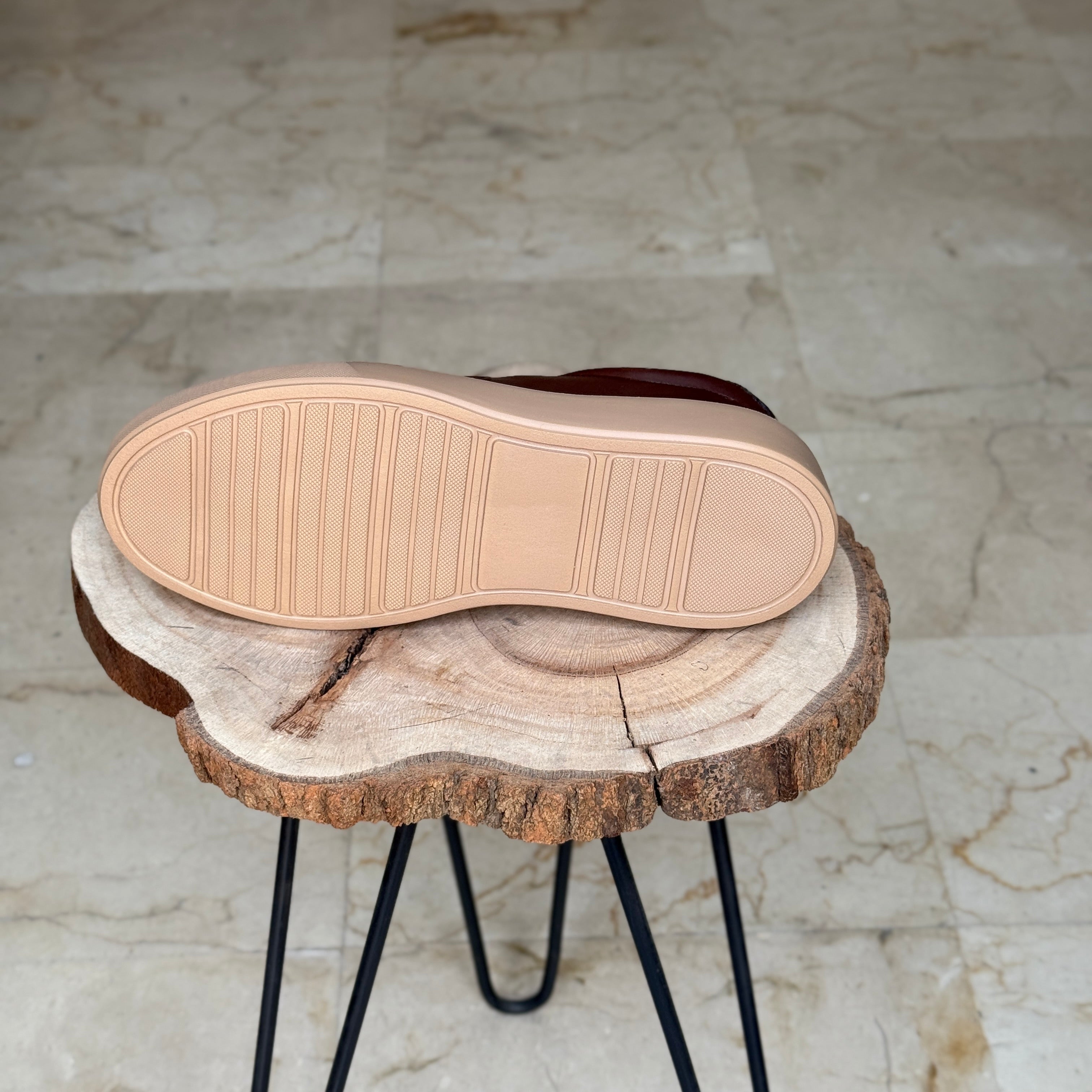 BASKET EN CUIR  L’ALLURE 719 MARRON