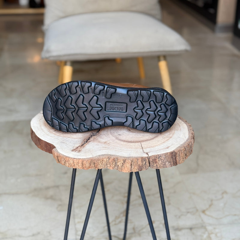 SANDALE EN CUIR ANS 411 MARRON