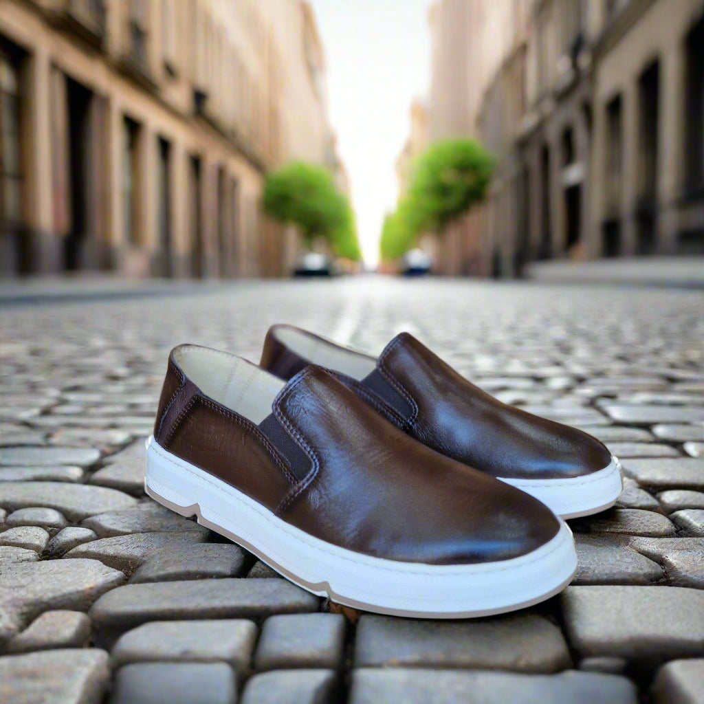 Balghin En Cuir Marron 1010