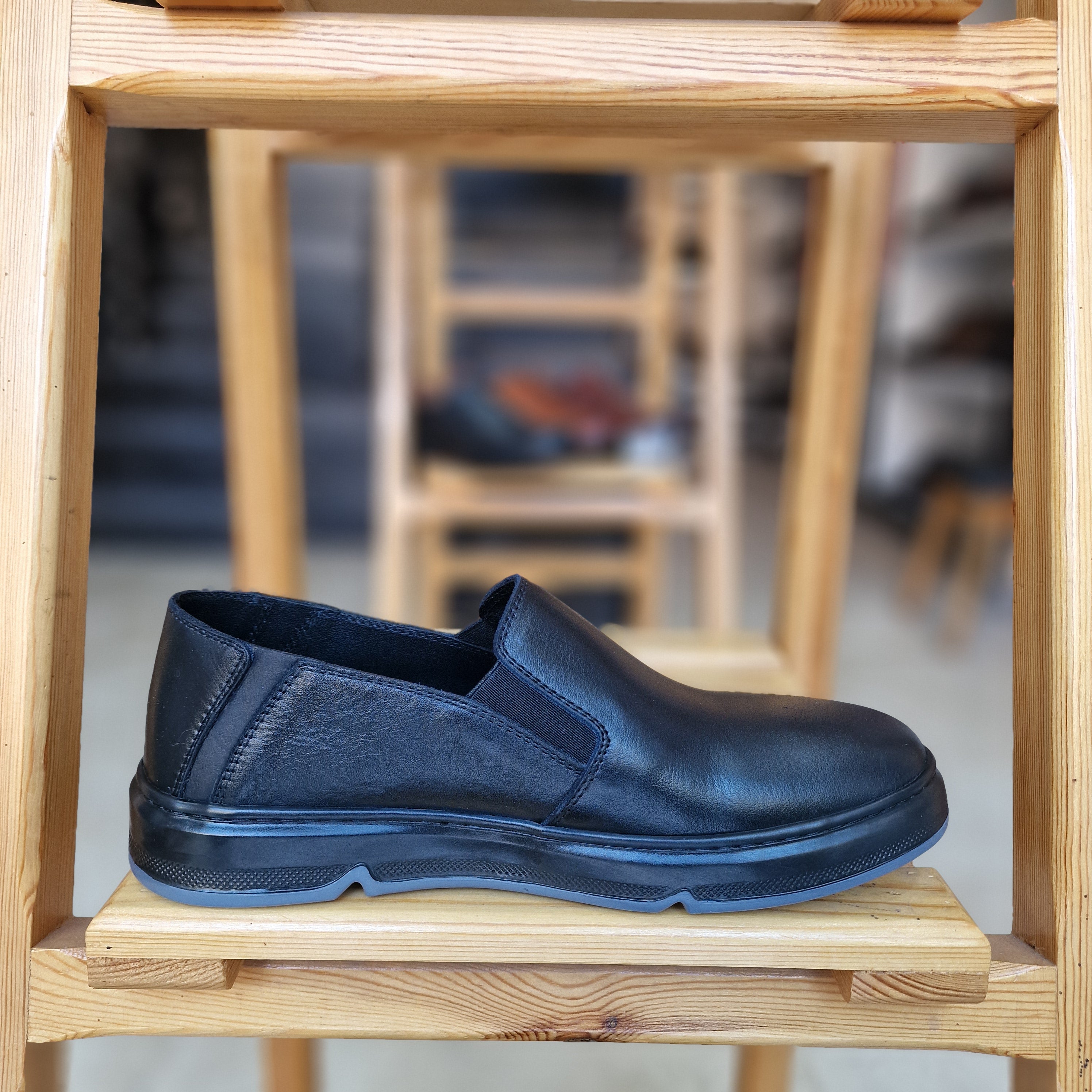 Balghin En Cuir Noir 1010.