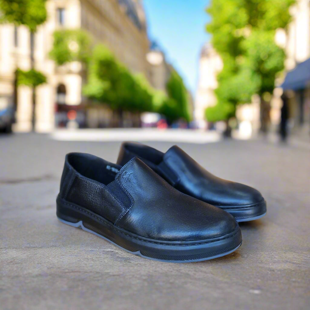 Balghin En Cuir Noir 1010.