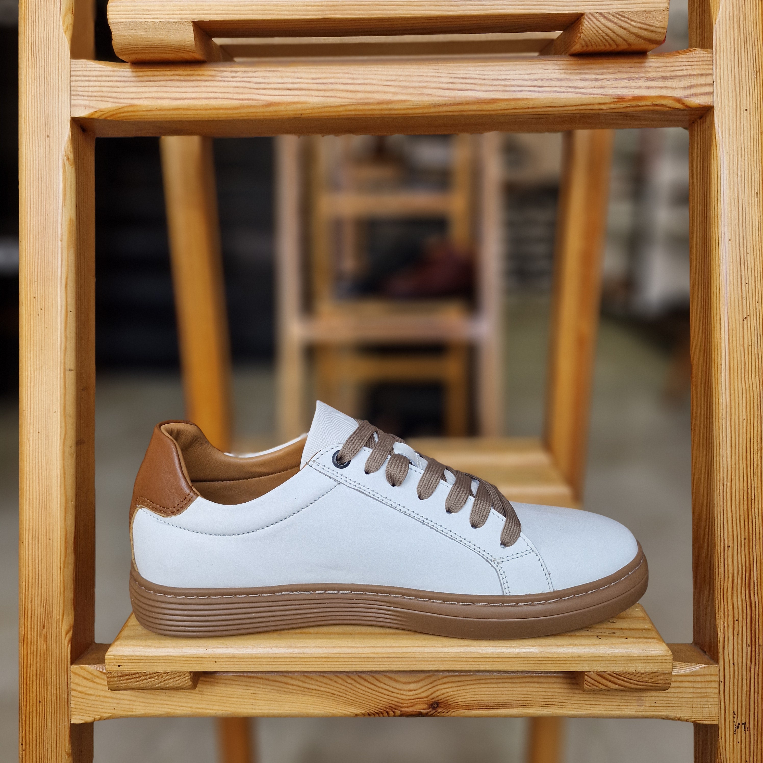 Basket En Cuir wilson  Blanc - T - 528