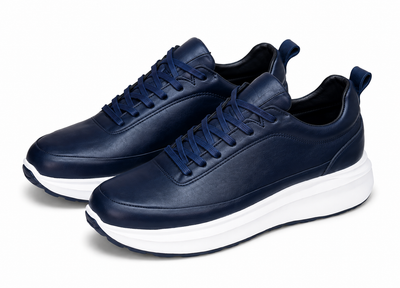 Basket en cuir - 934 BLEU