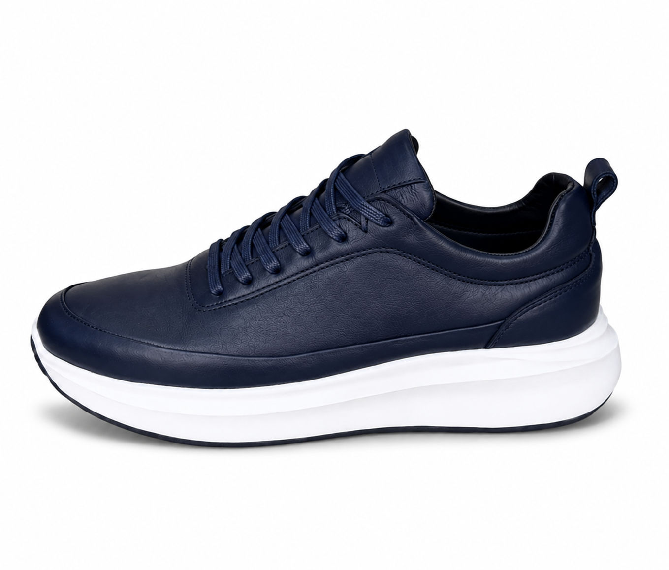 Basket en cuir - 934 BLEU