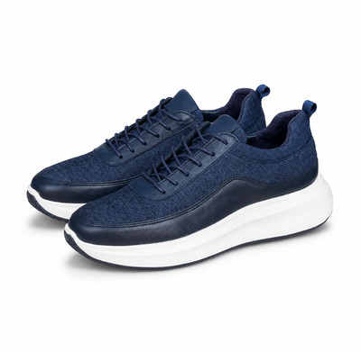 Basket en cuir ET jeans - 944 bleu