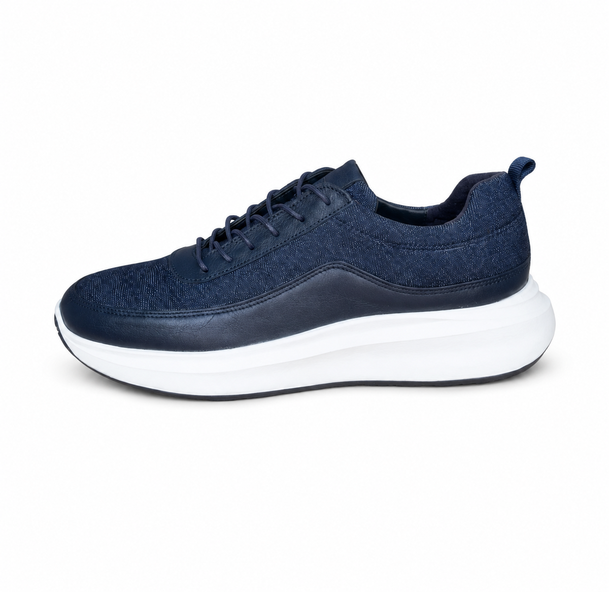 Basket en cuir ET jeans - 944 bleu