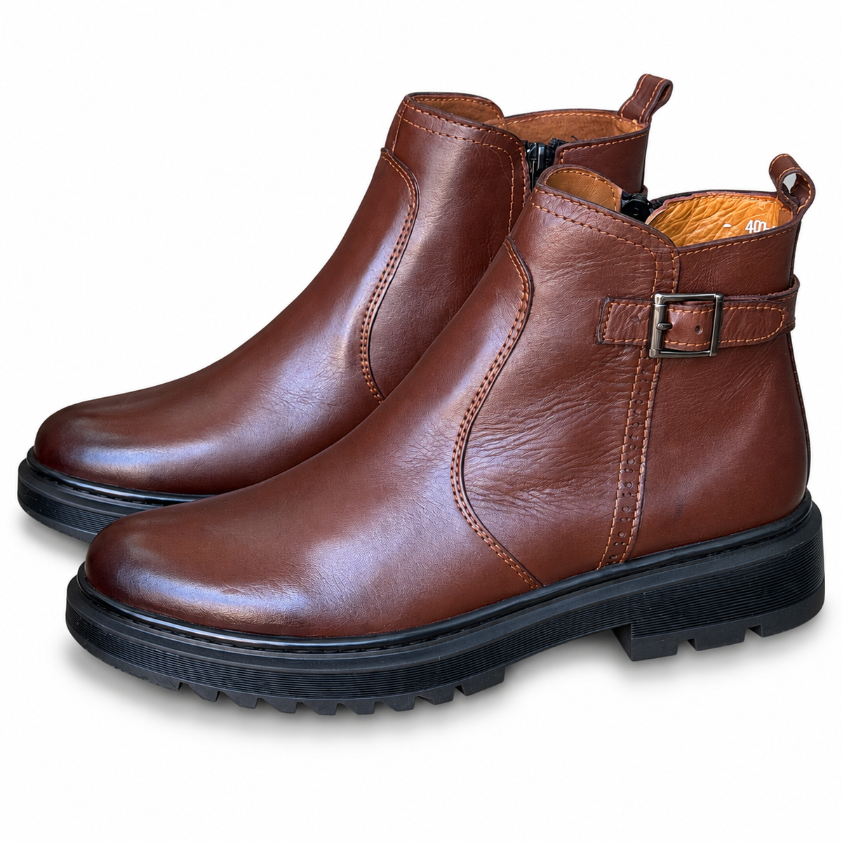 Bottine En Cuir N400 marron