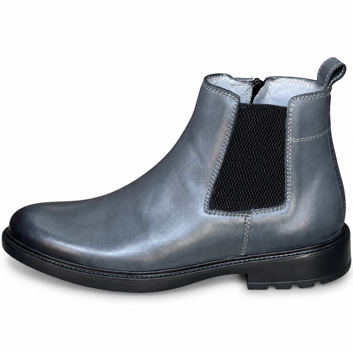 Bottine En Cuir 301 gris