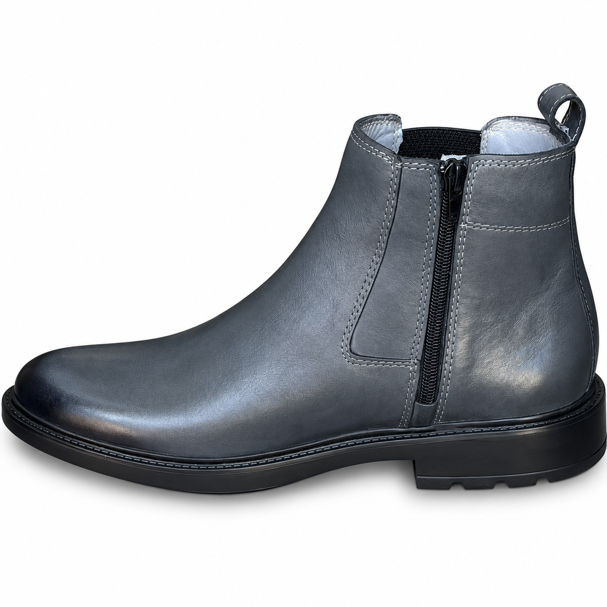 Bottine En Cuir 301 gris
