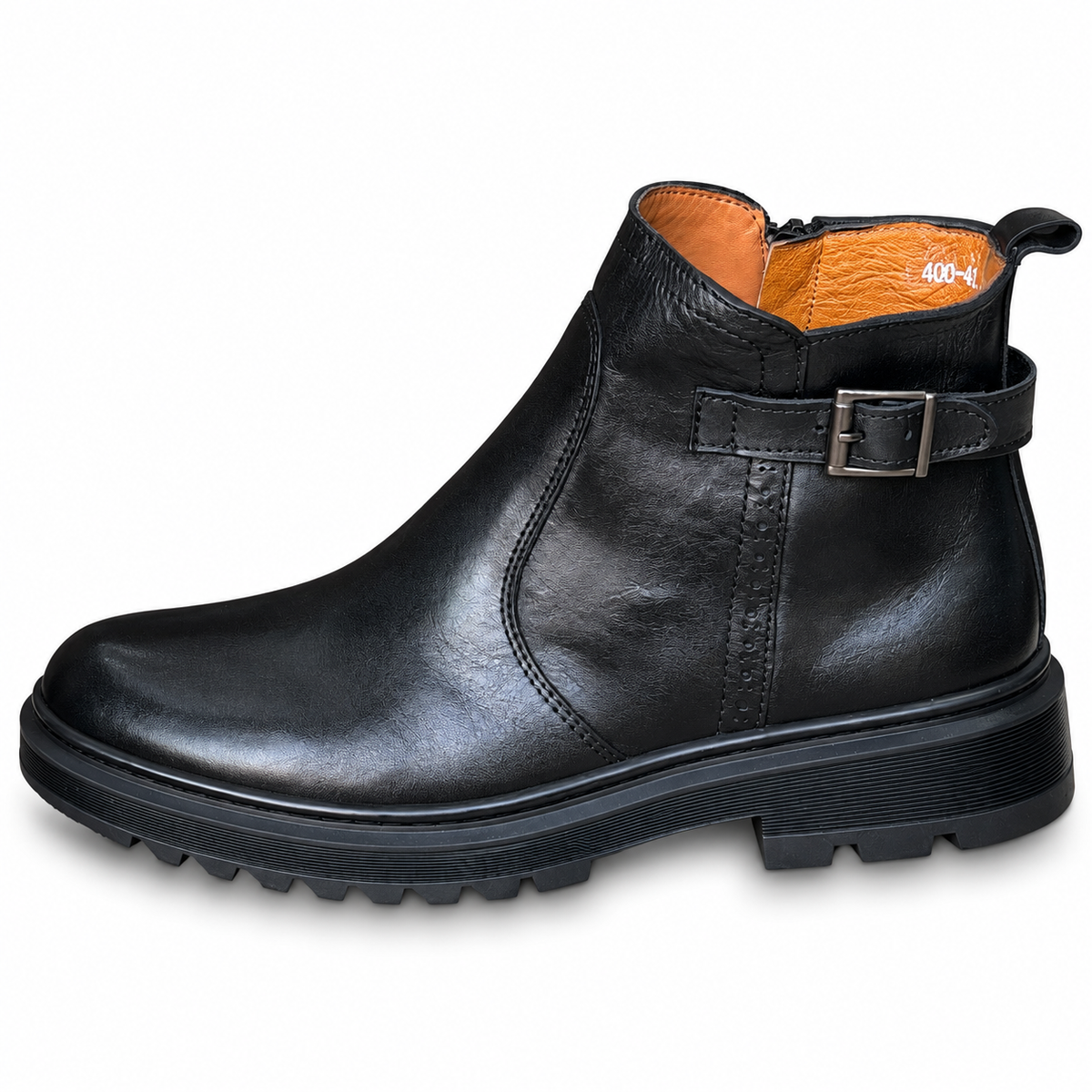 Bottine En Cuir N400 Noir