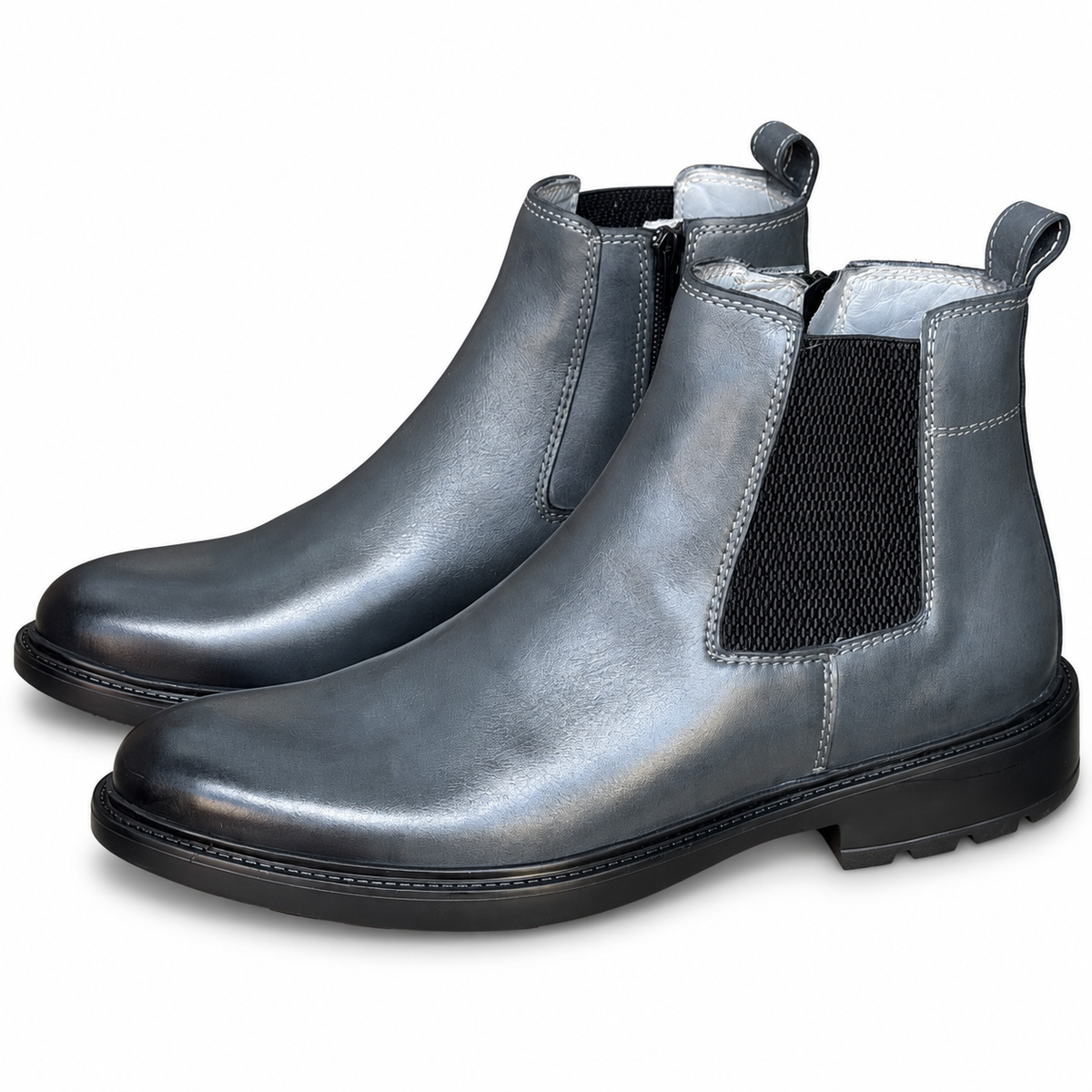 Bottine En Cuir 301 gris