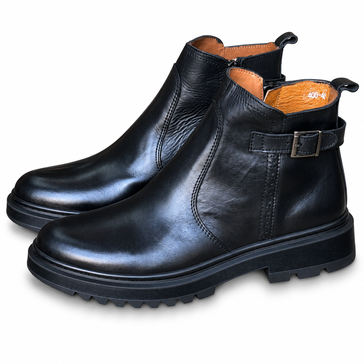 Bottine En Cuir N400 Noir