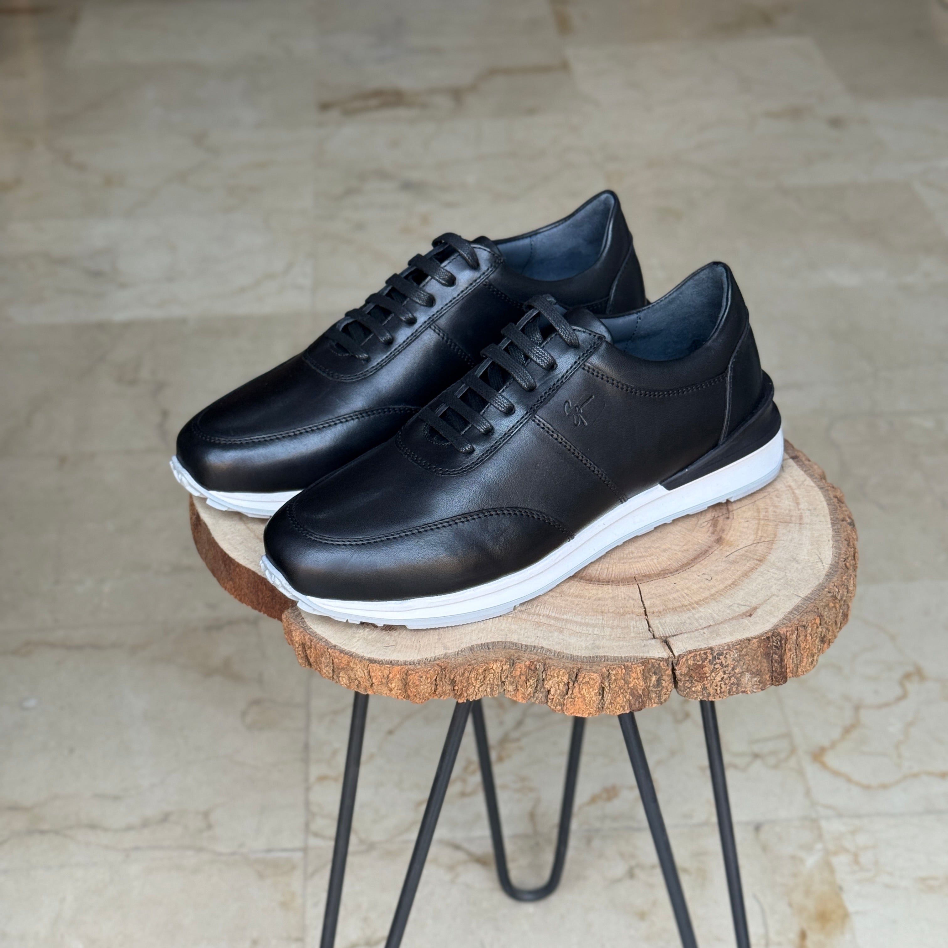 BASKET EN CUIR 838 NOIR