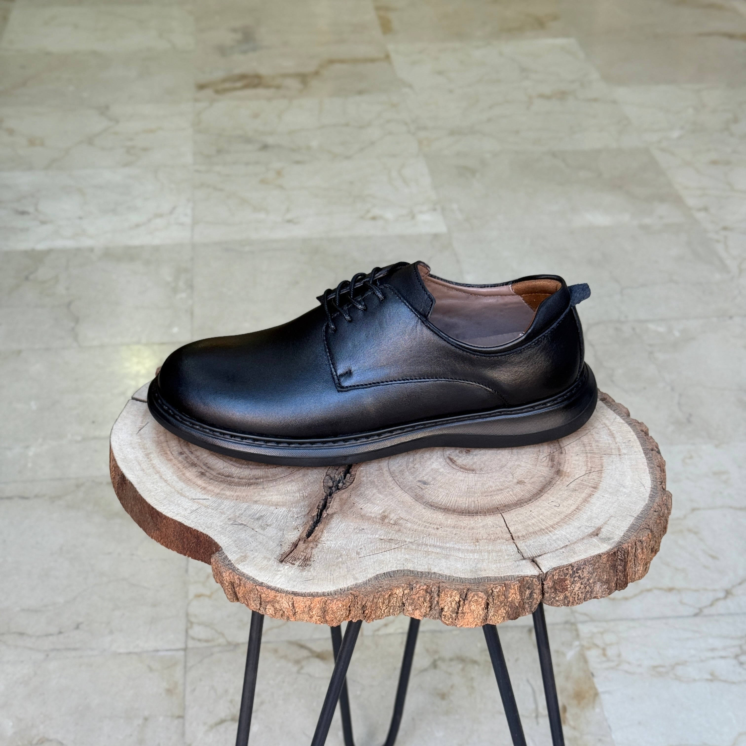 CHAUSSURE MEDICAL EN CUIR  102 NOIR