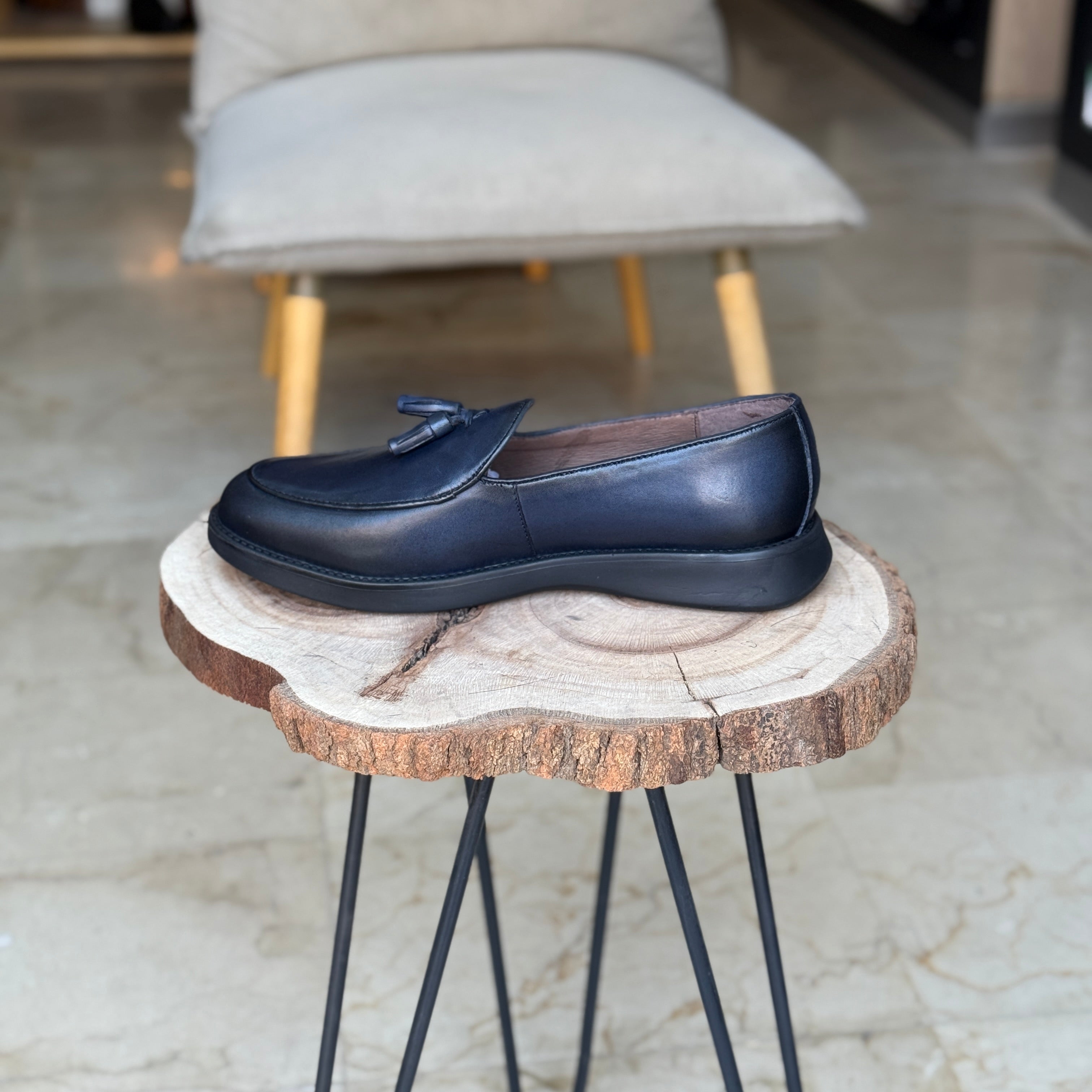 CHAUSSURES EN CUIR VÈRITABLES ELLEGANO 343 BLEU