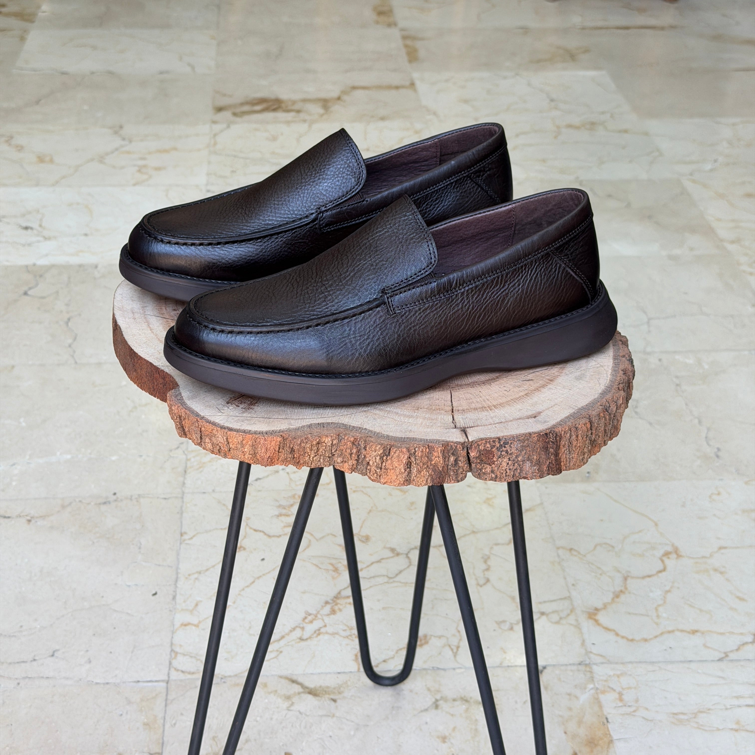 CHAUSSURES EN CUIR VÈRITABLES ELLEGANO 384 MARRON