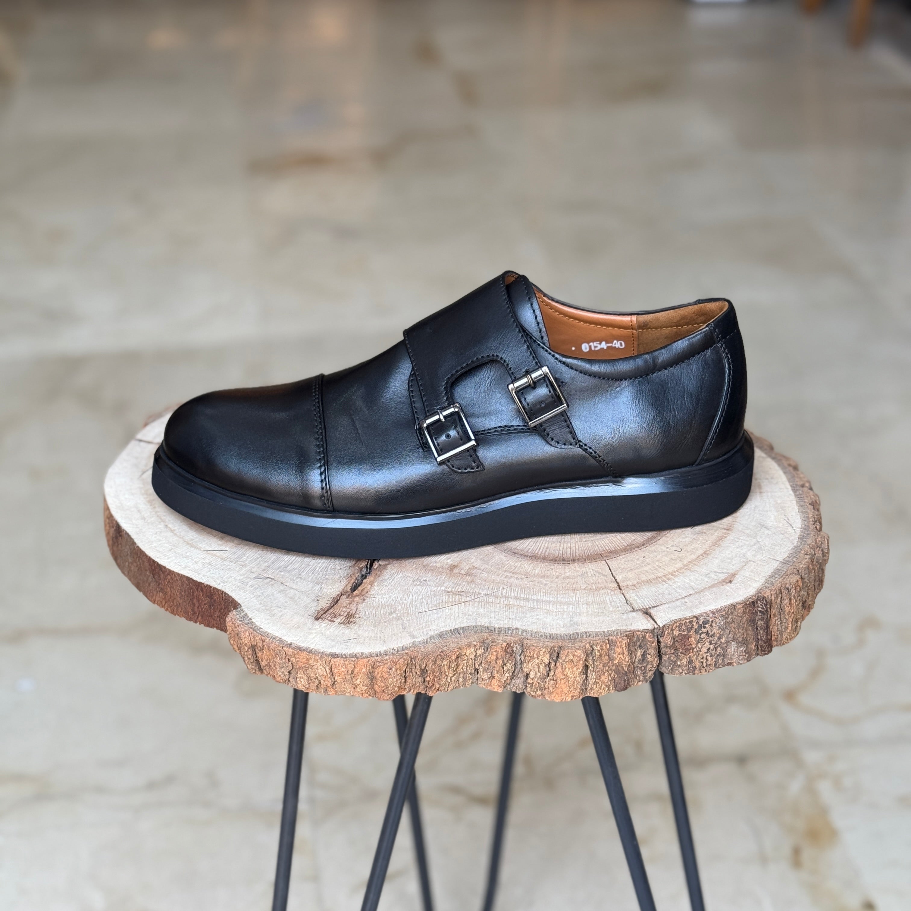 CHAUSSURES EN CUIR VÈRITABLES  DouxPas 0154 NOIR