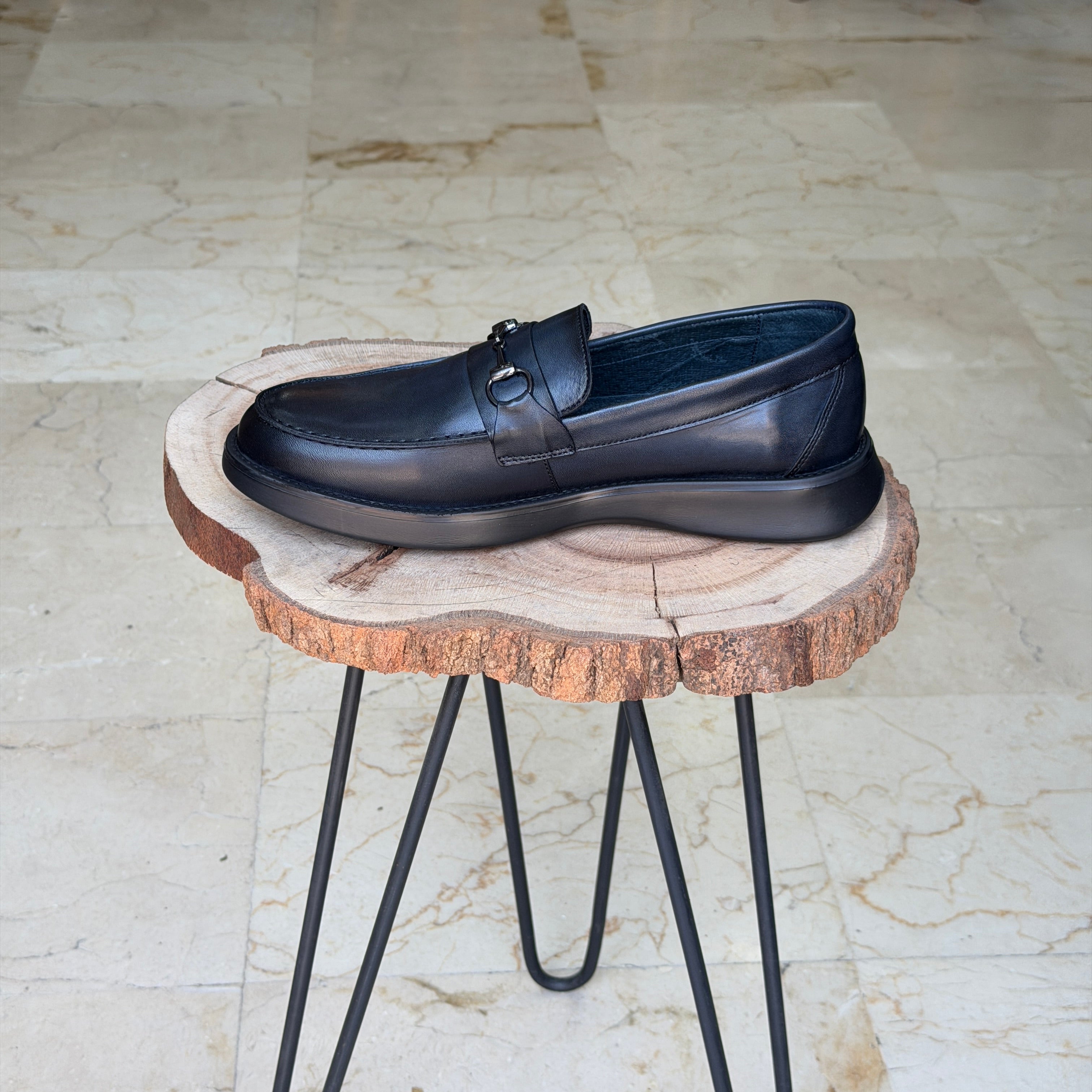 CHAUSSURES EN CUIR ELLEGANO 444 BLEU FONCÉ