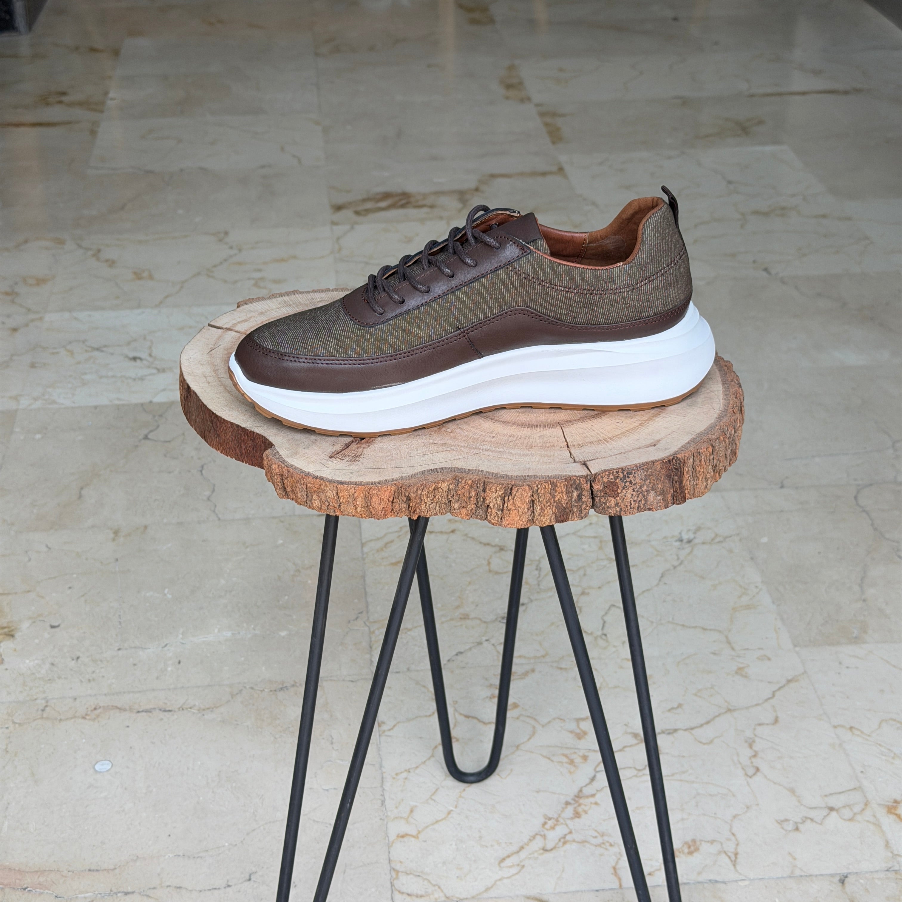 Basket en cuir ET jeans - 944 TABA