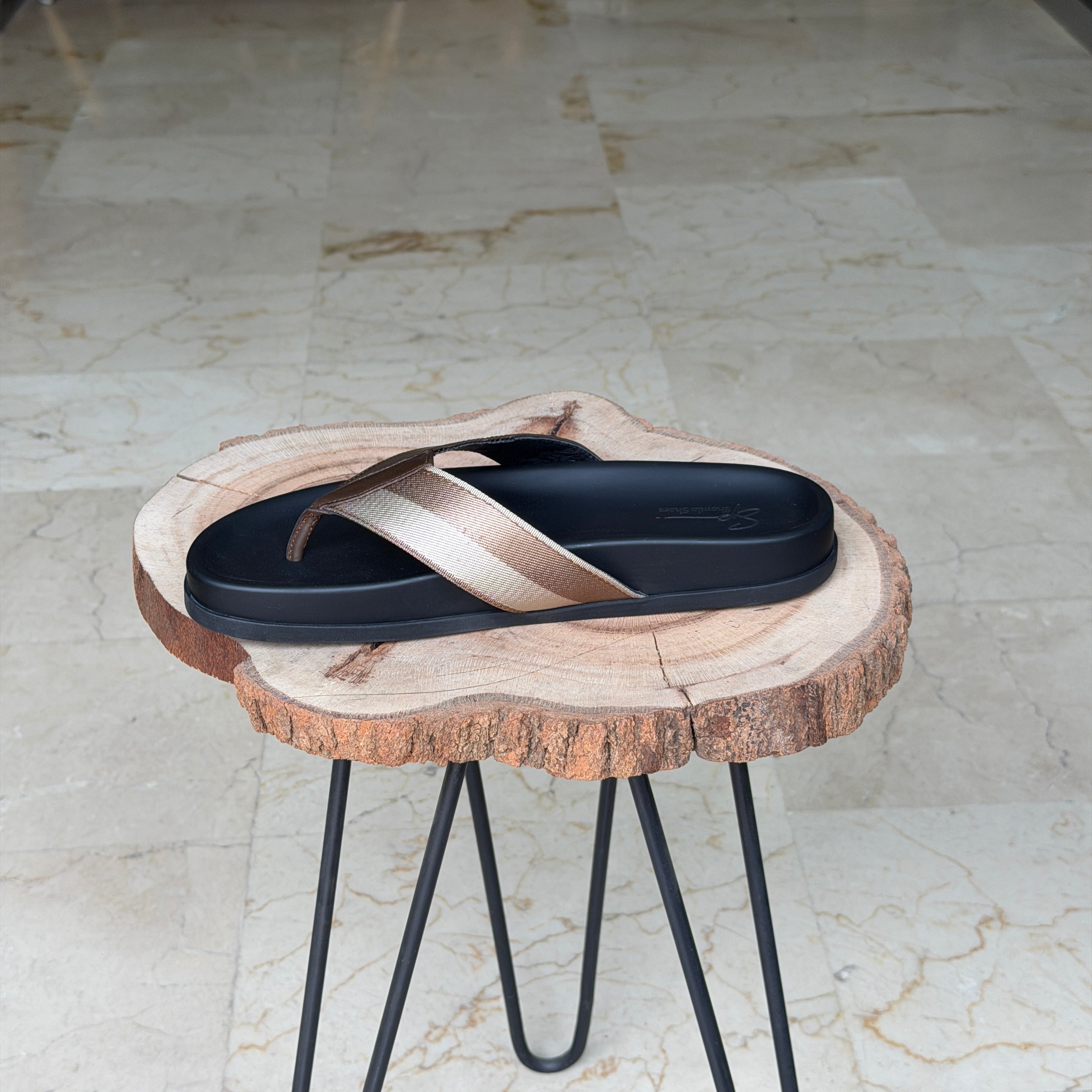 SANDALE EN CUIR Terra-Cuir 212 Taba