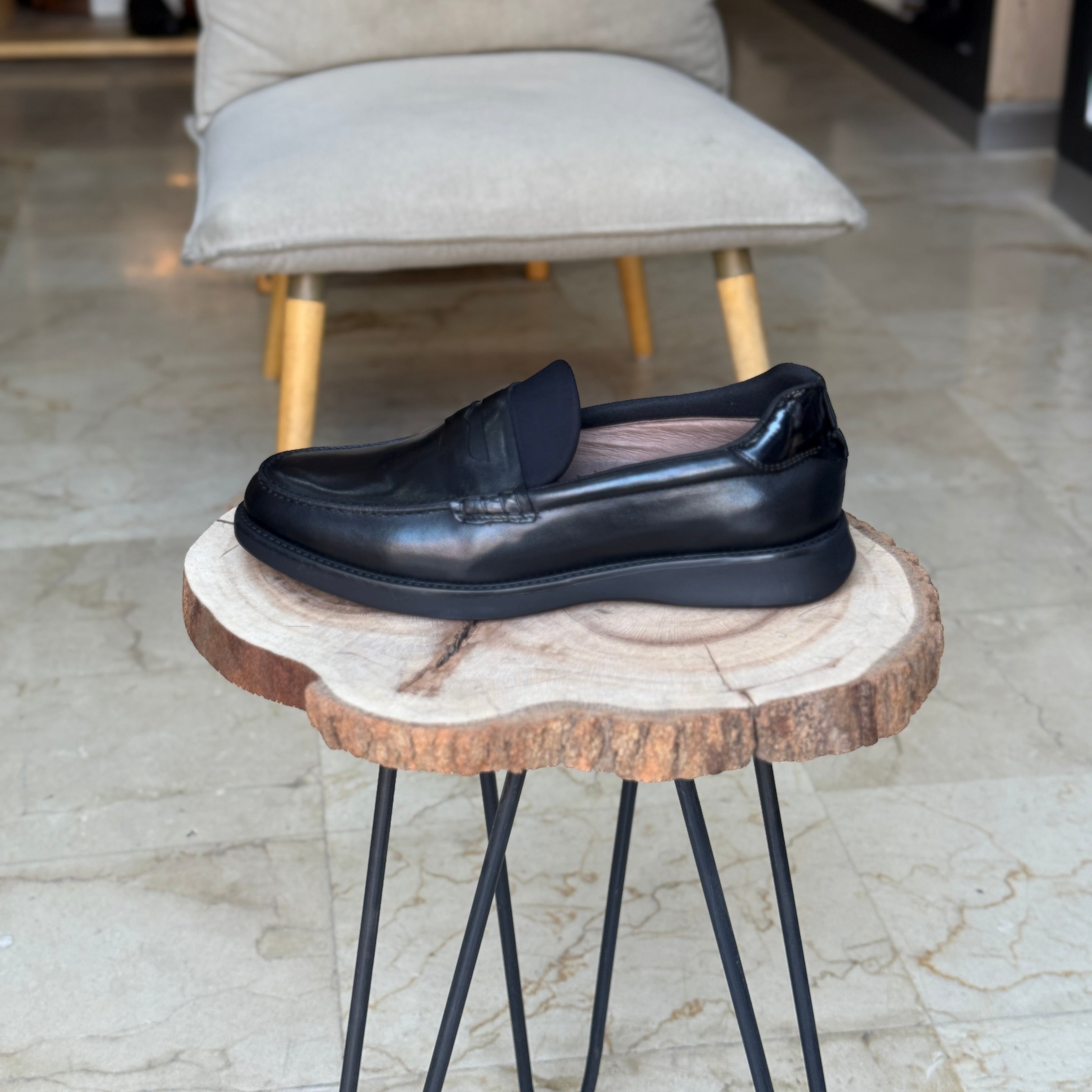 CHAUSSURES EN CUIR VÈRITABLES ELLEGANO 445 NOIR