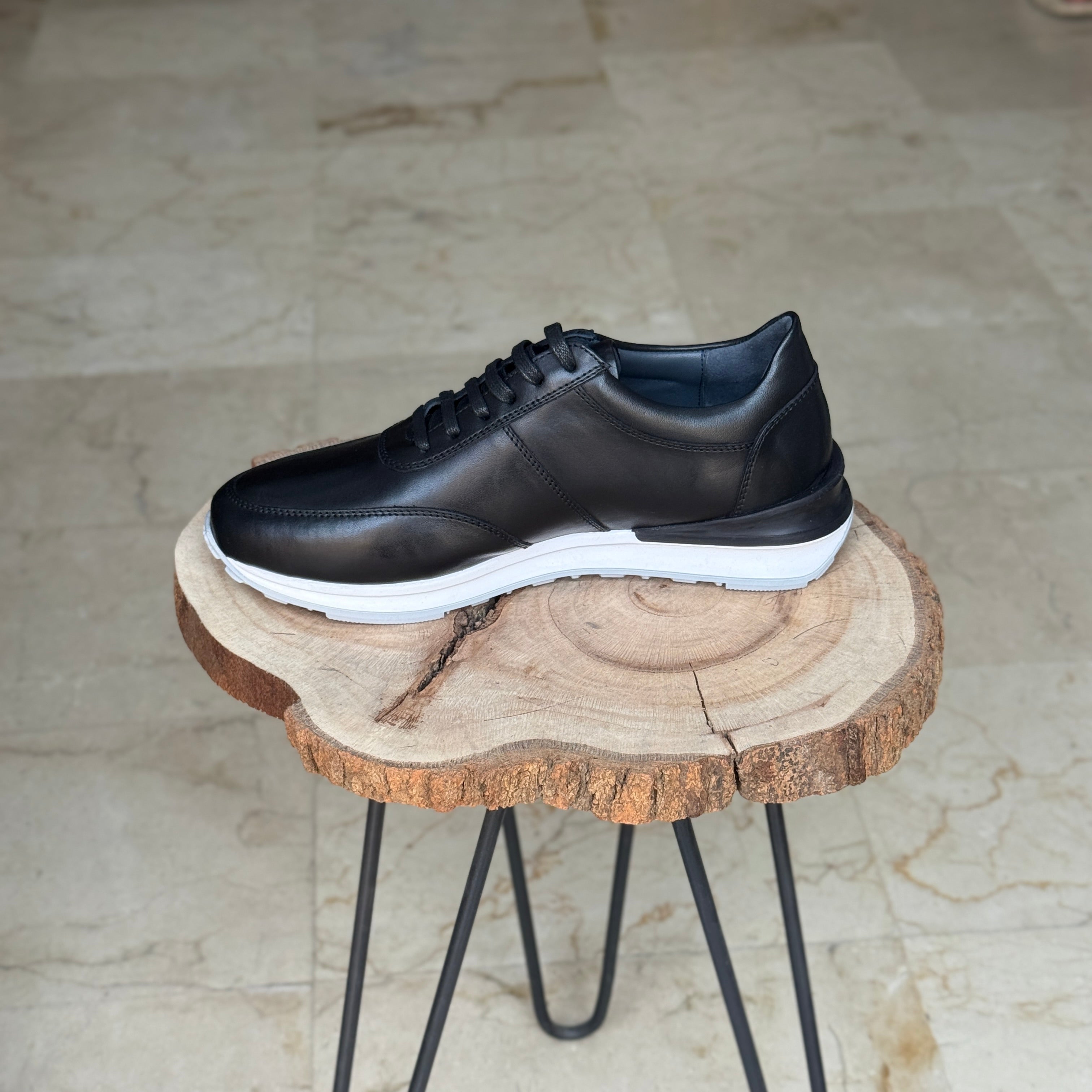 BASKET EN CUIR 838 NOIR