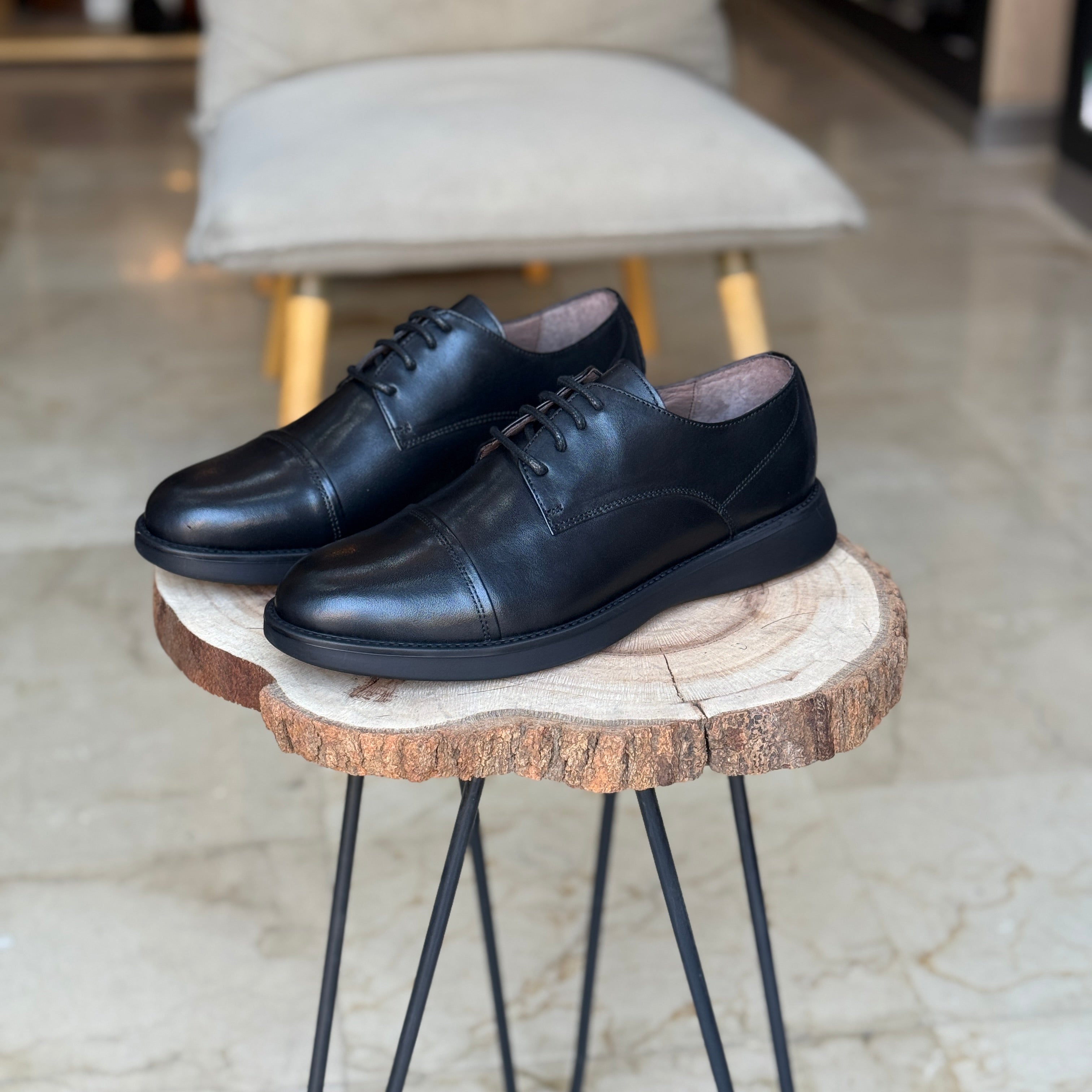 CHAUSSURES EN CUIR VÈRITABLES ELLEGANO 341 NOIR
