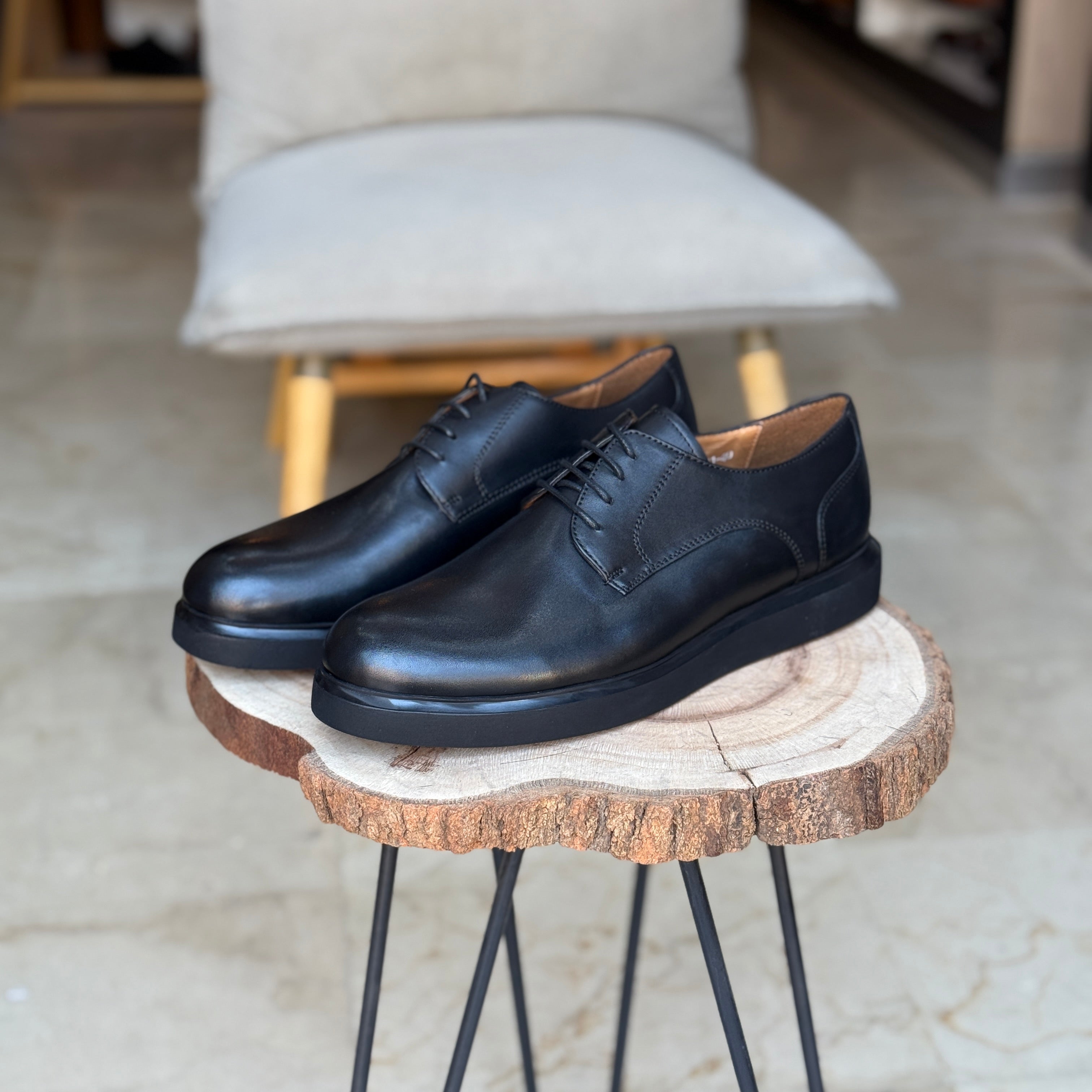 CHAUSSURES EN CUIR VÈRITABLES  DouxPas 1011 NOIR