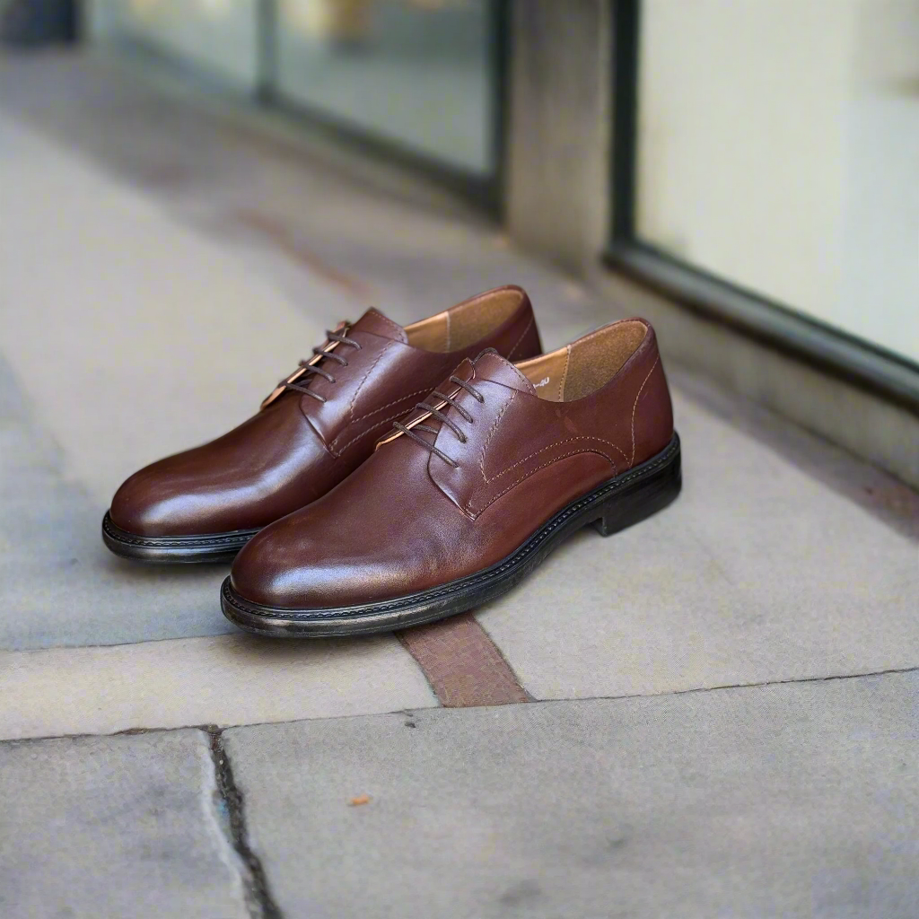 CHAUSSURES EN CUIR VÈRITABLES  REF: IT6038 MARRON FONCÈ