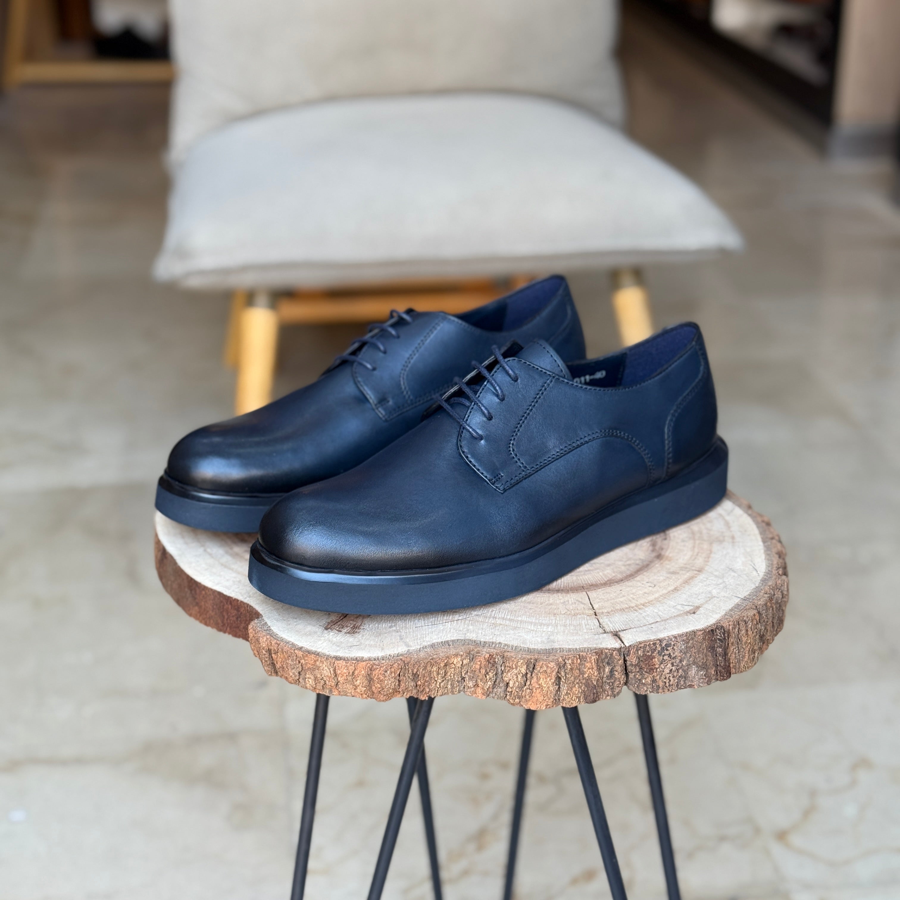 CHAUSSURES EN CUIR VÈRITABLES  DouxPas 1011 BLEU