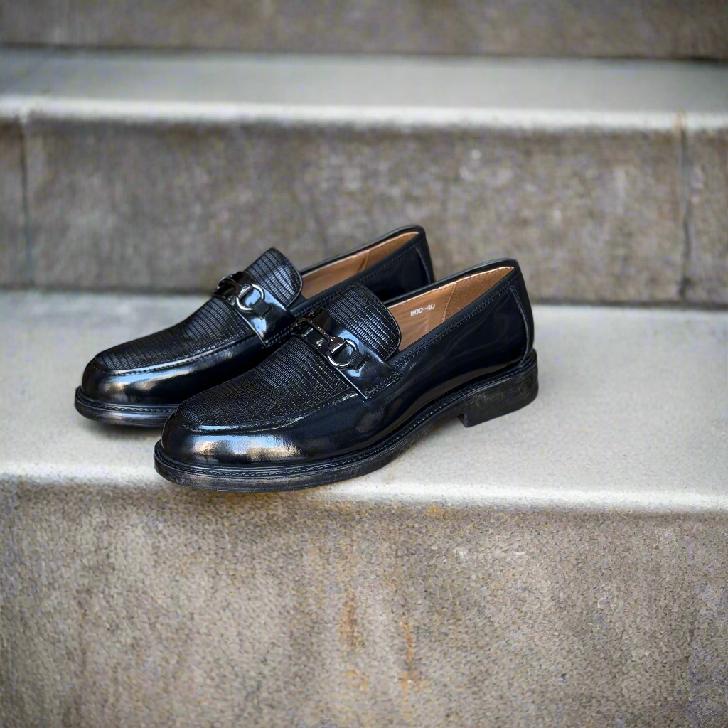 CHAUSSURES EN CUIR VÈRITABLES  REF:800 NOIR
