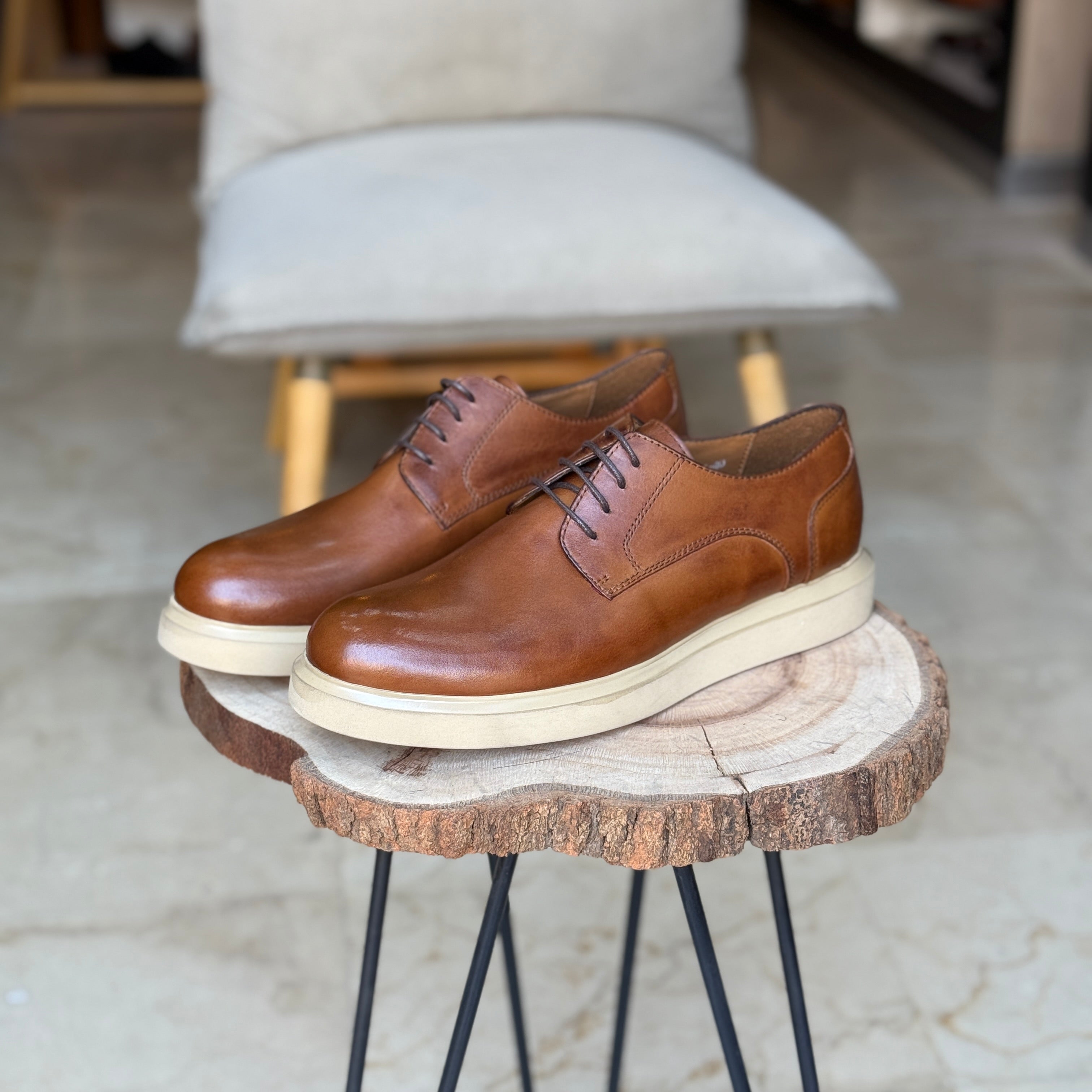 CHAUSSURES EN CUIR VÈRITABLES  DouxPas 1011 TABA