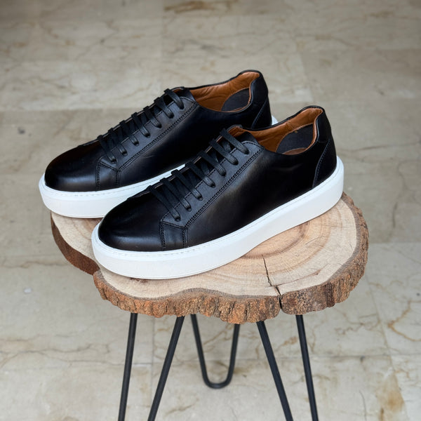 BASKET EN CUIR  L’ALLURE 708 NOIR-A