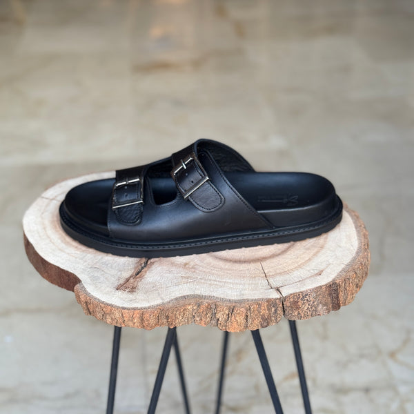 SANDALE EN CUIR CASTELO 204 NOIR