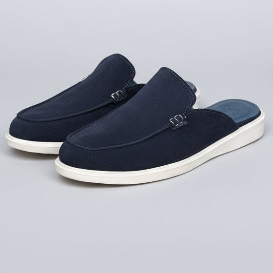 SP Mules - Daim Bleu - Shopilo Shoes